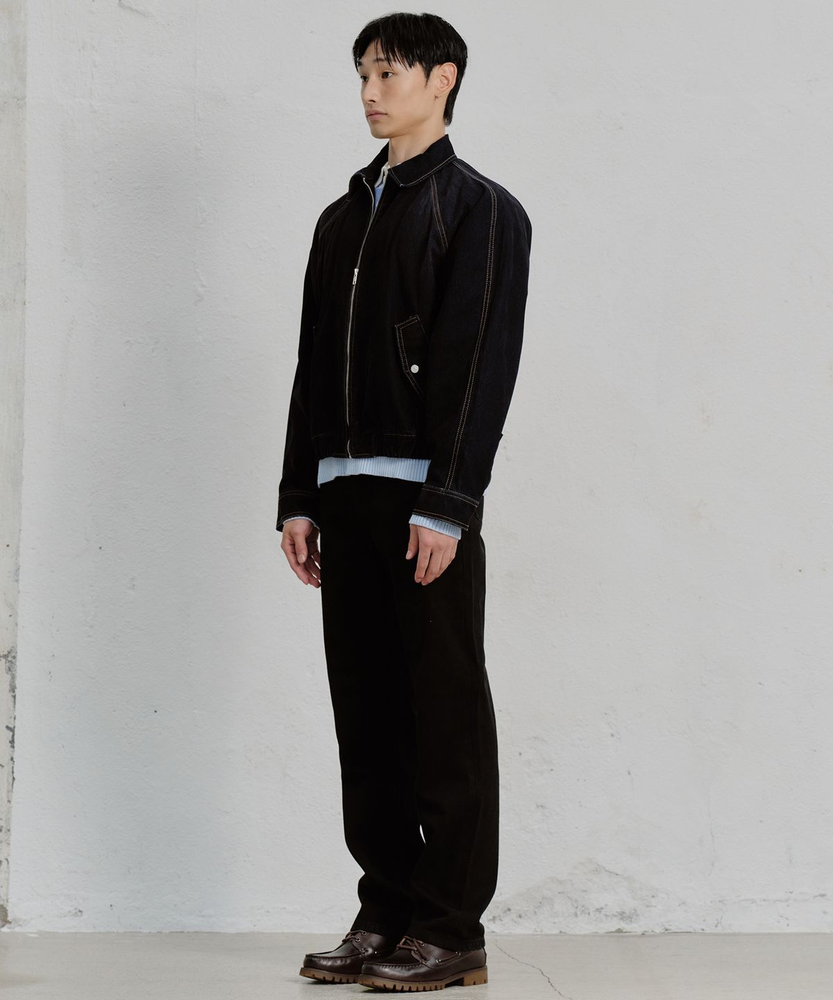 플랙(PLAC) ESSENTIAL M55 STRAIGHT BLACK ONE WASHED