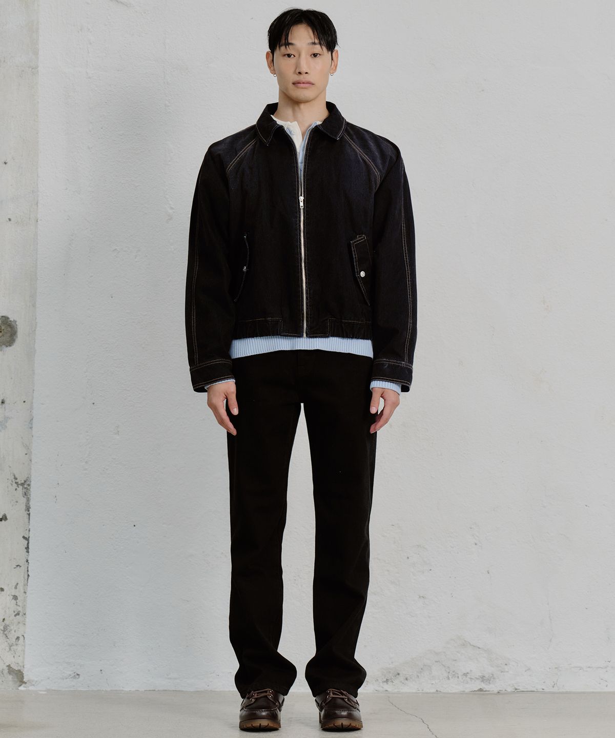 플랙(PLAC) ESSENTIAL M55 STRAIGHT BLACK ONE WASHED