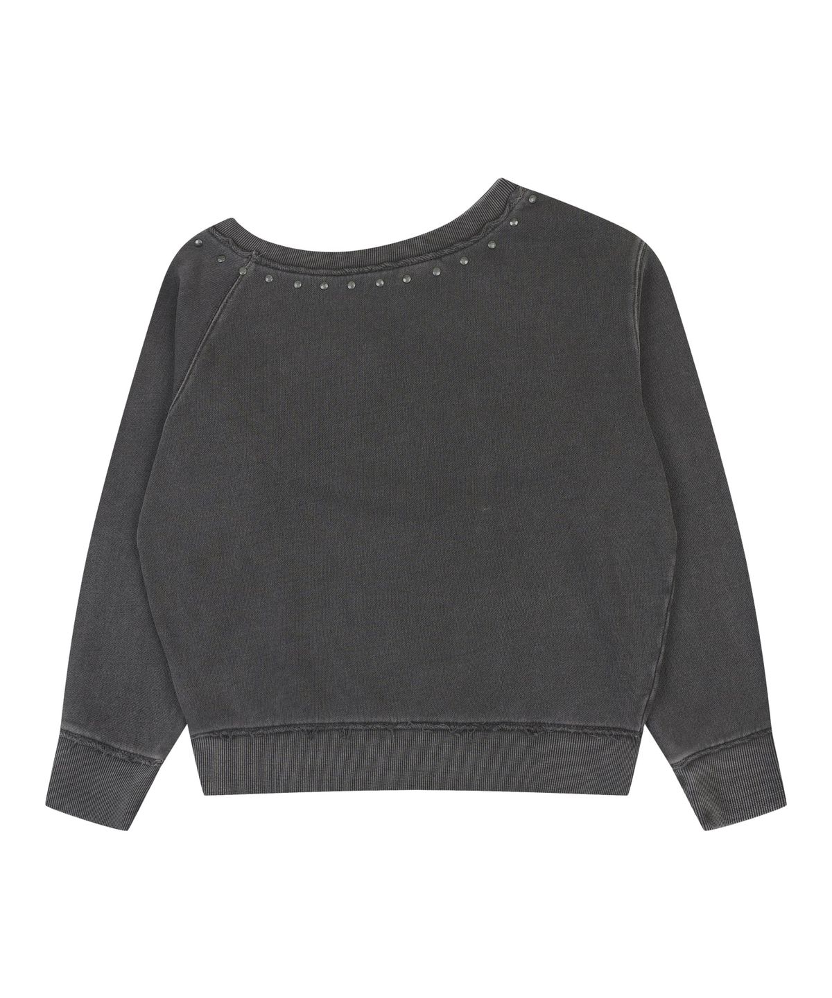 오디너리 홀리데이(ORDINARY HOLIDAY) OFF-SHOULDER OVERSIZED SWEATSHIRT [CHARCOAL]