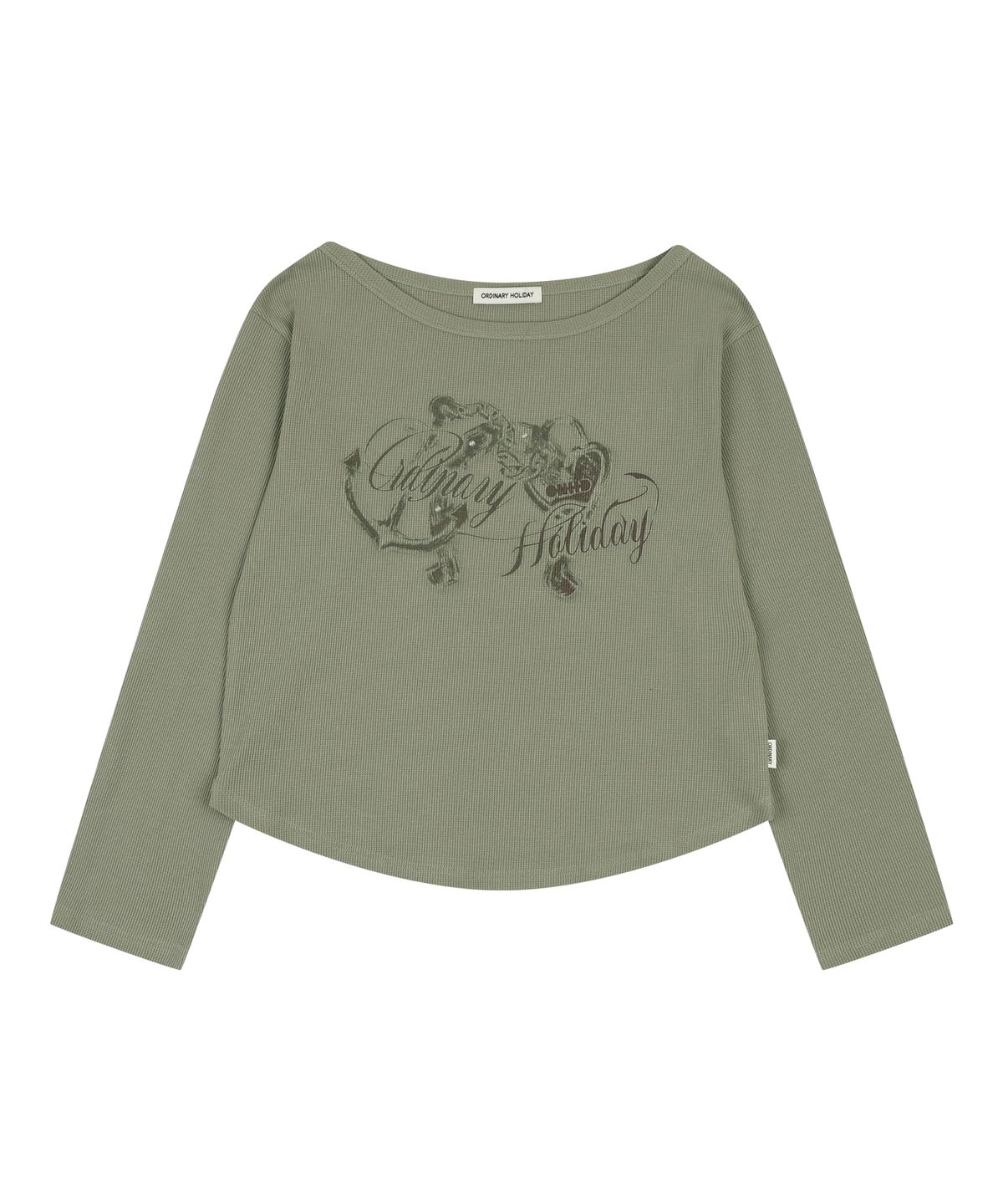 오디너리 홀리데이(ORDINARY HOLIDAY) OFF-SHOULDER LOOSE FIT SET-UP [KHAKI]