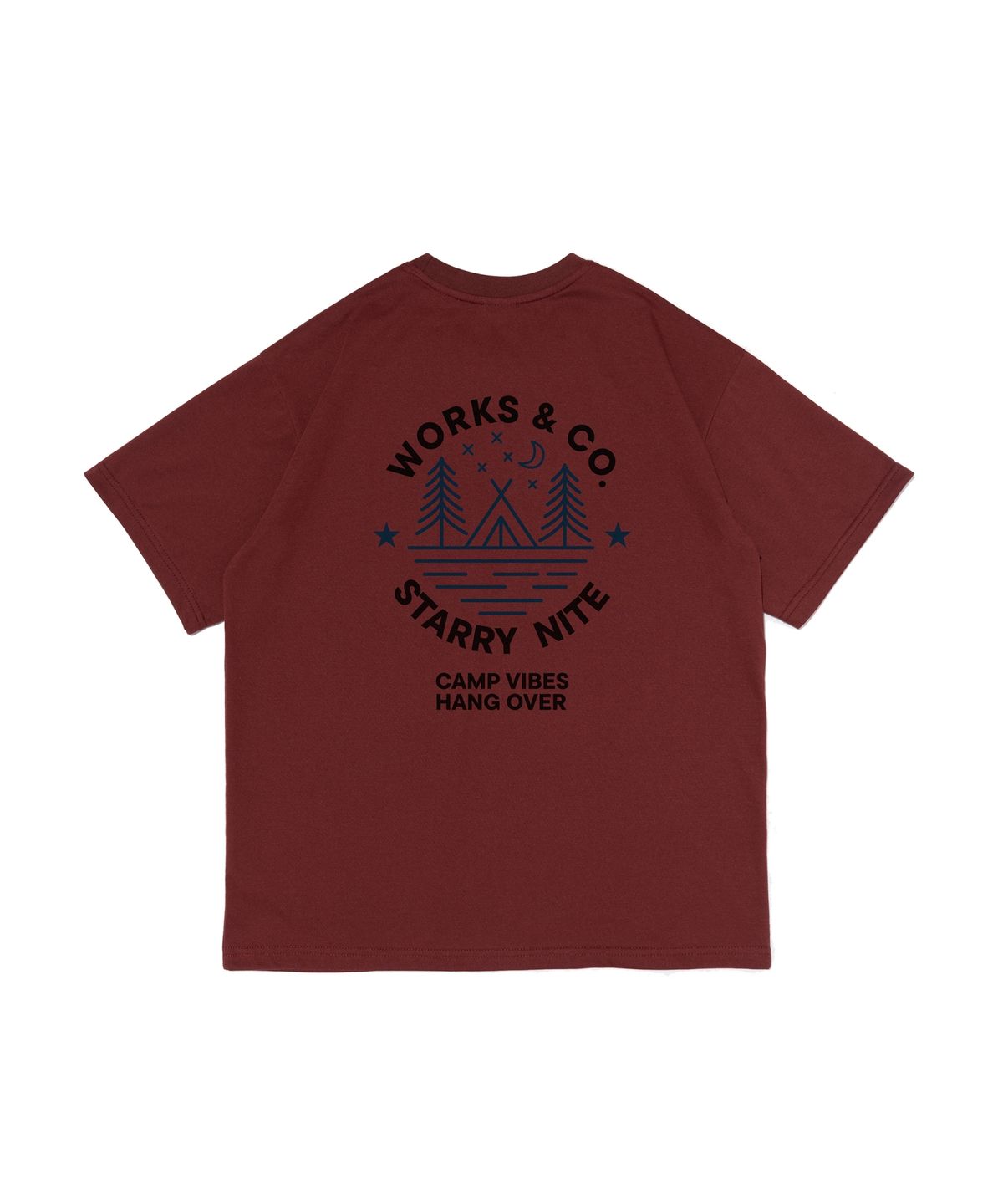 웍스앤코(WORKS & CO.) 스타 나이트 반팔티셔츠 (와인)