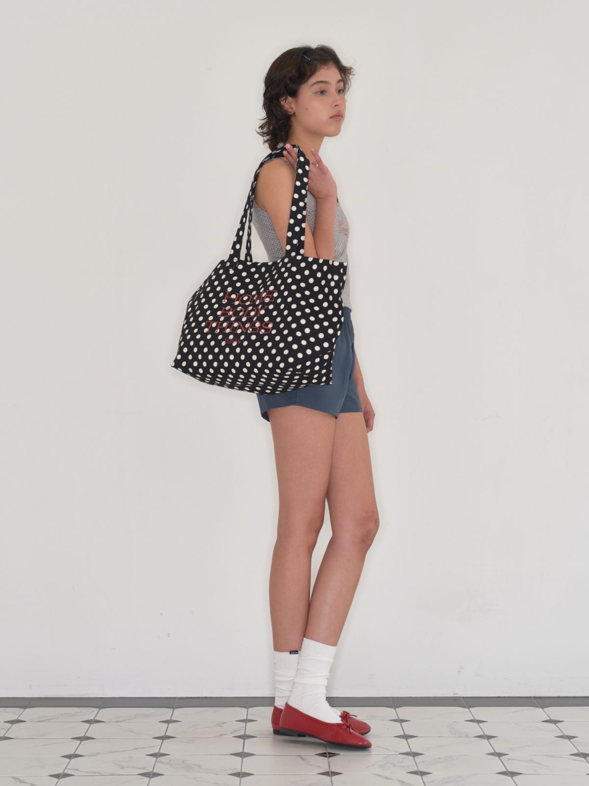 홈바디띵즈(HOMEBODY THINGS) Homebody Classic Dot Bag (BLACK)