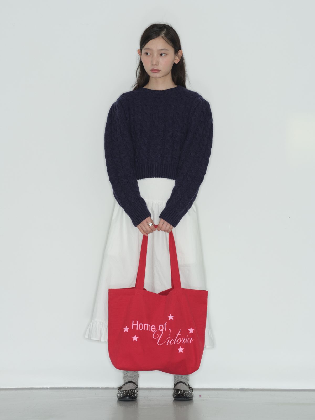 홈바디띵즈(HOMEBODY THINGS) [HBTxVICTORIA] Home of Victoria Eco Bag (RED)