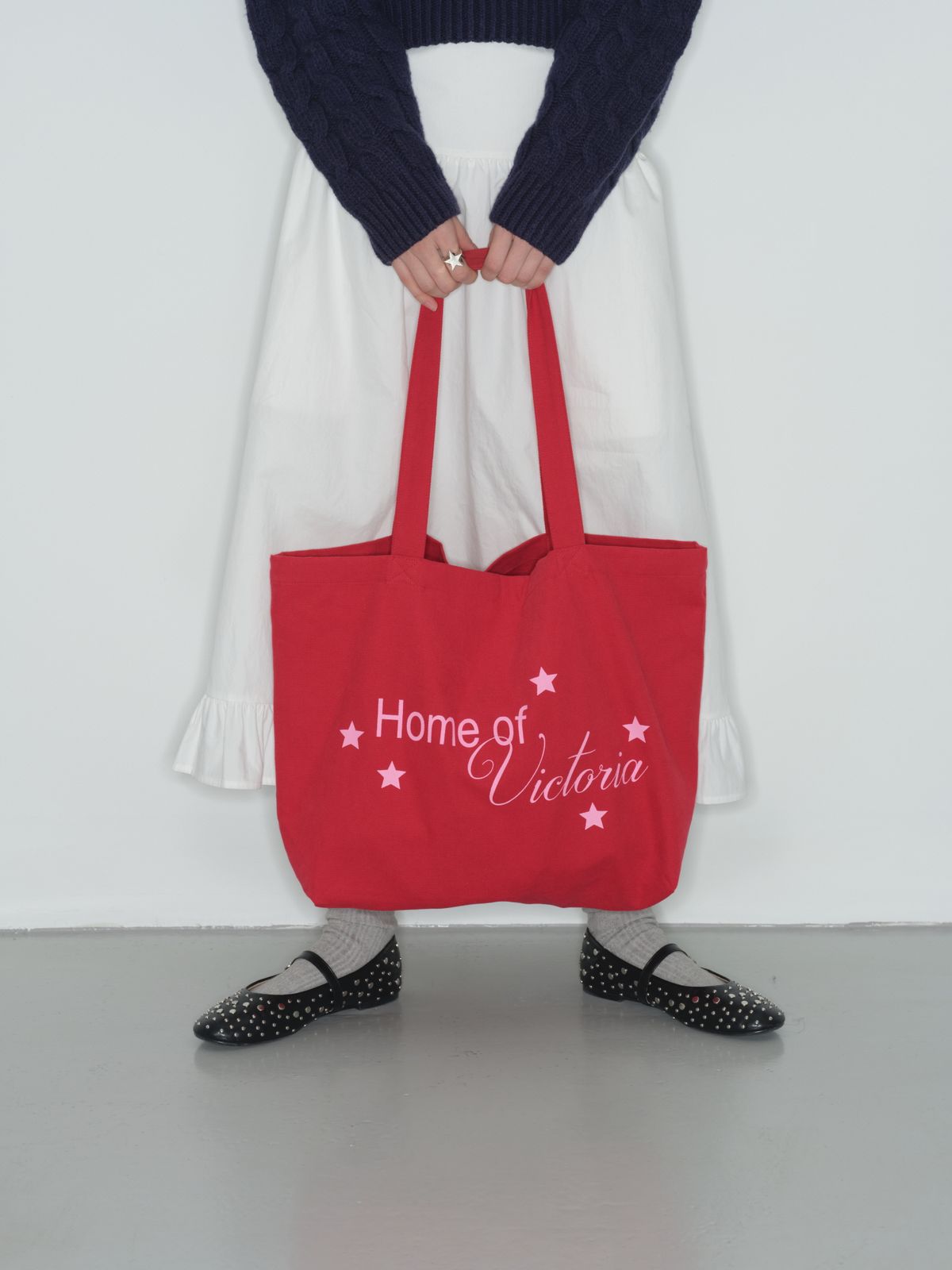 홈바디띵즈(HOMEBODY THINGS) [HBTxVICTORIA] Home of Victoria Eco Bag (RED)