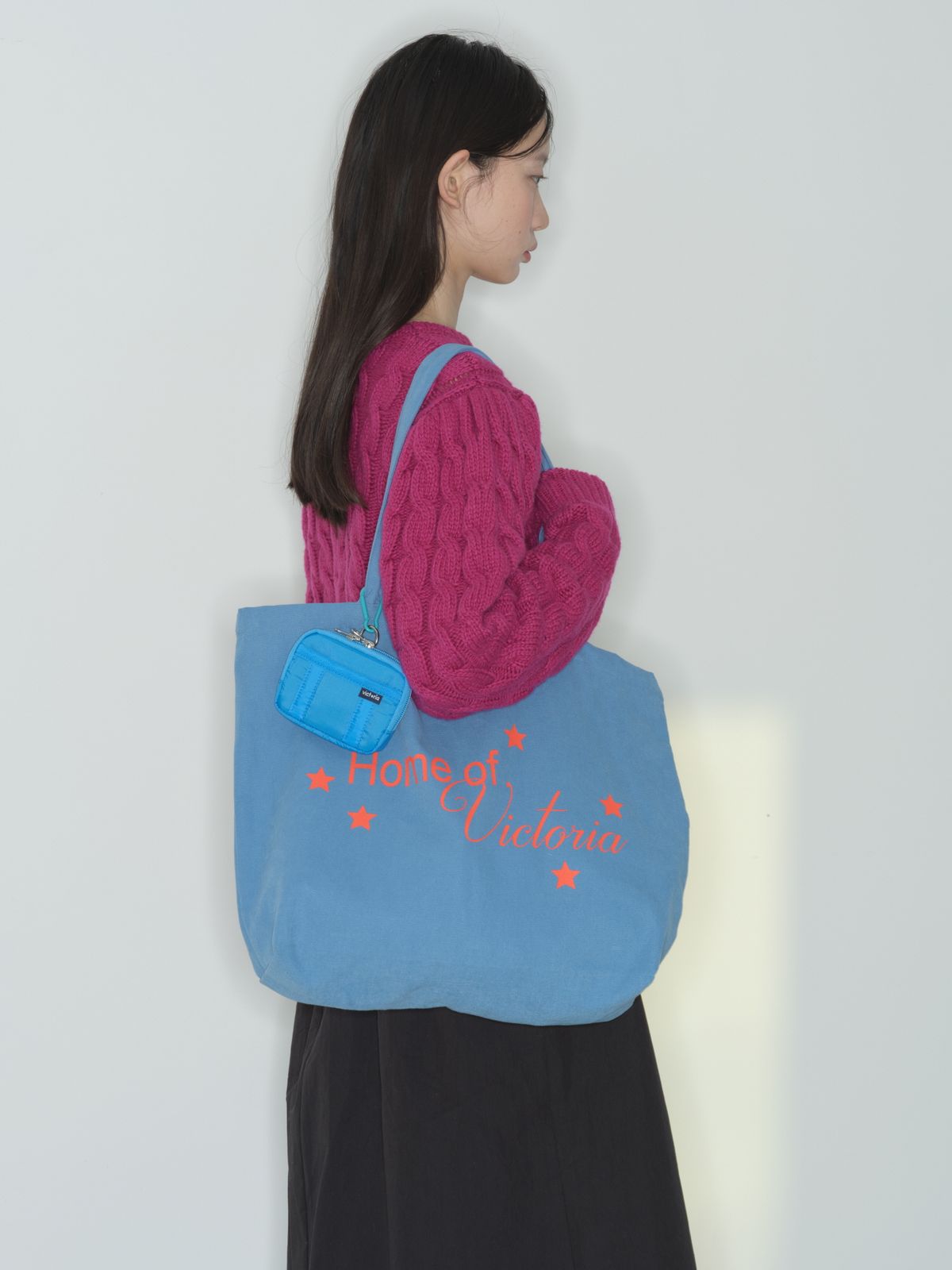 홈바디띵즈(HOMEBODY THINGS) [HBTxVICTORIA] Home of Victoria Eco Bag (SKY BLUE)