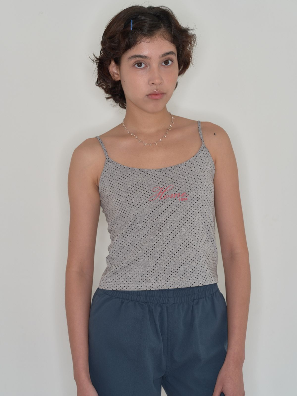 홈바디띵즈(HOMEBODY THINGS) HBT Classic Dot Tank Top (GREY)