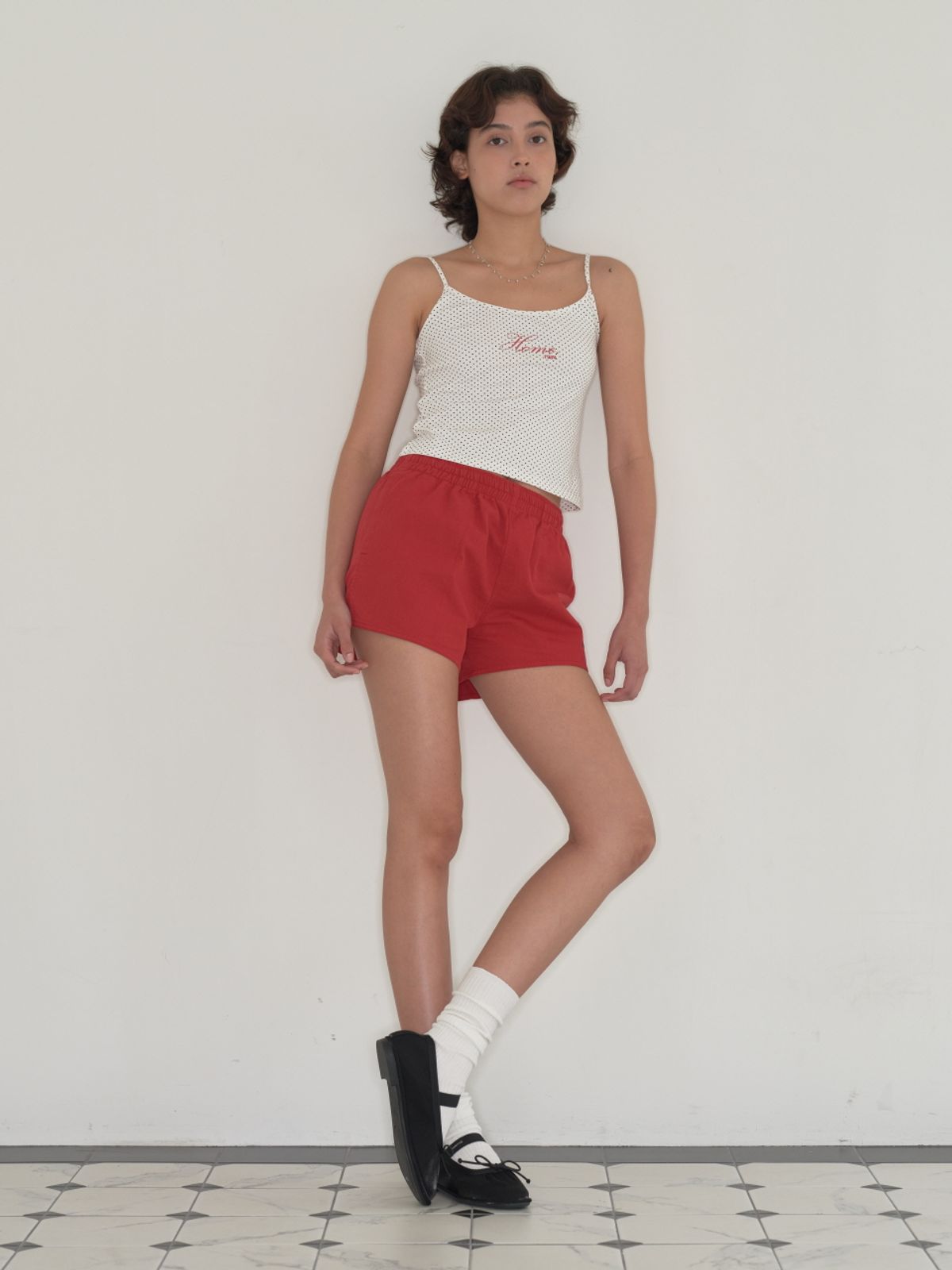 홈바디띵즈(HOMEBODY THINGS) HBT Classic Dot Tank Top (IVORY)