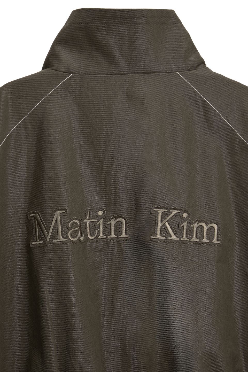 MUSINSA | MATIN KIM MATIN ROUGH COATING CROP BOMBER IN KHAKI