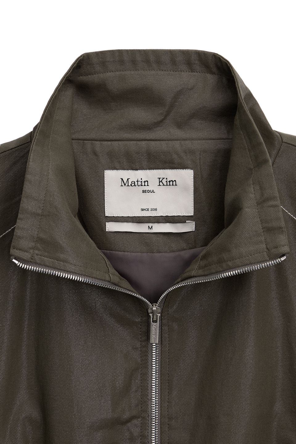 MUSINSA公式 | MATIN KIM MATIN ROUGH COATING CROP BOMBER IN KHAKI