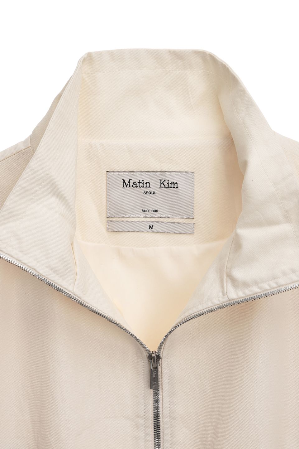 MUSINSA | MATIN KIM MATIN ROUGH COATING CROP BOMBER IN CREAM