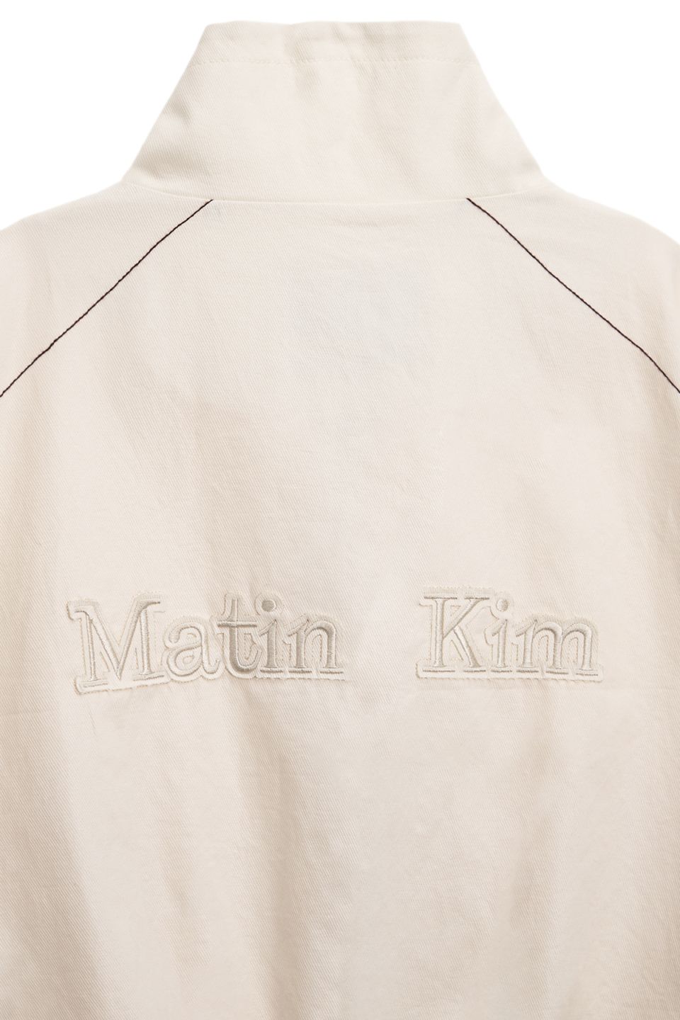 MUSINSA | MATIN KIM MATIN ROUGH COATING CROP BOMBER IN CREAM