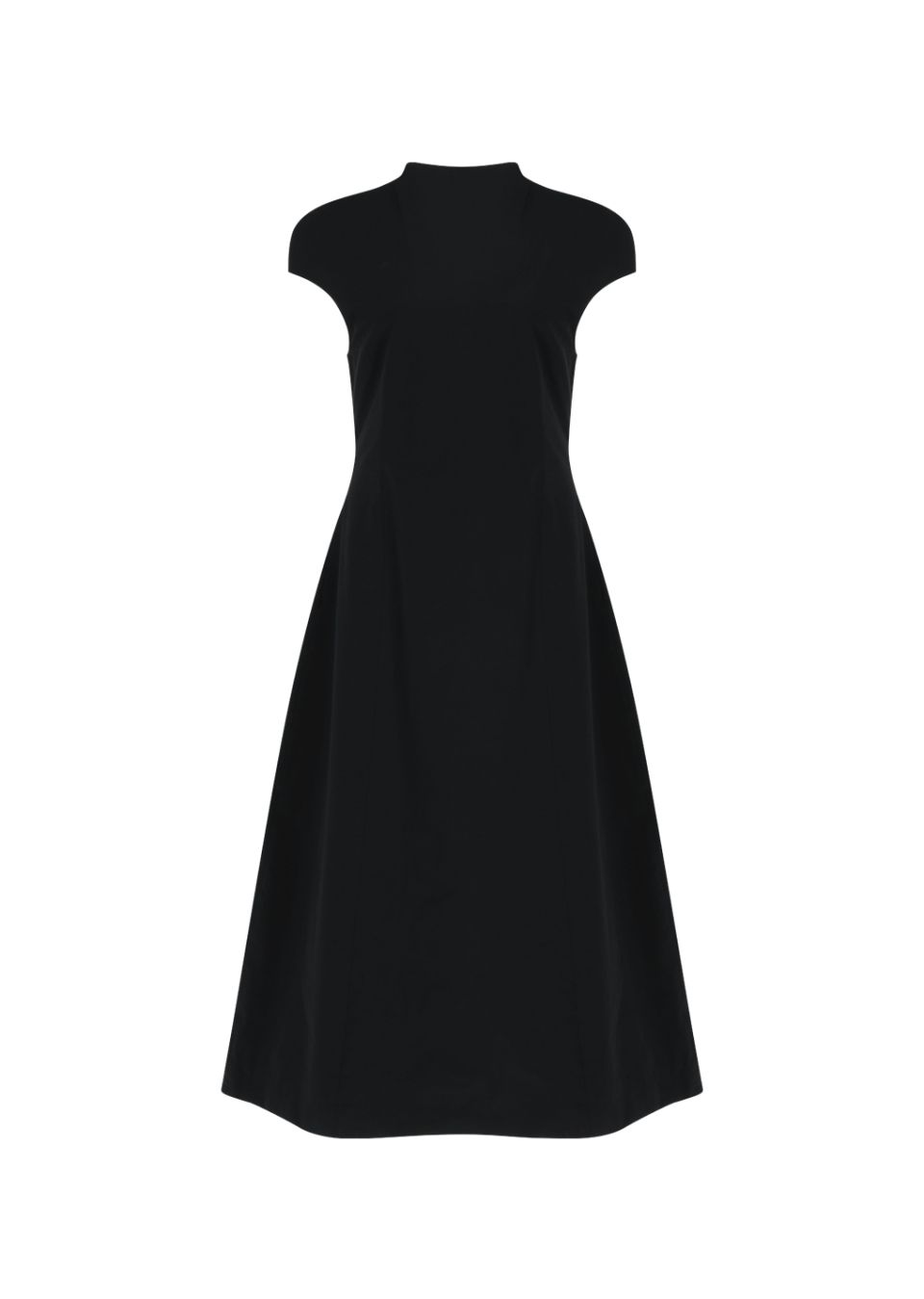 MUSINSA | AMOMENTO TAFFETA MOCK NECK VOLUME DRESS