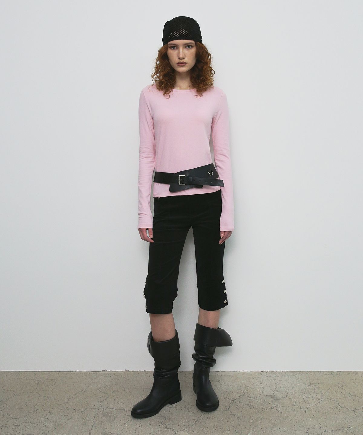 샌드릭(SANDRIC) BASIC ROUND T-SHIRT_PINK