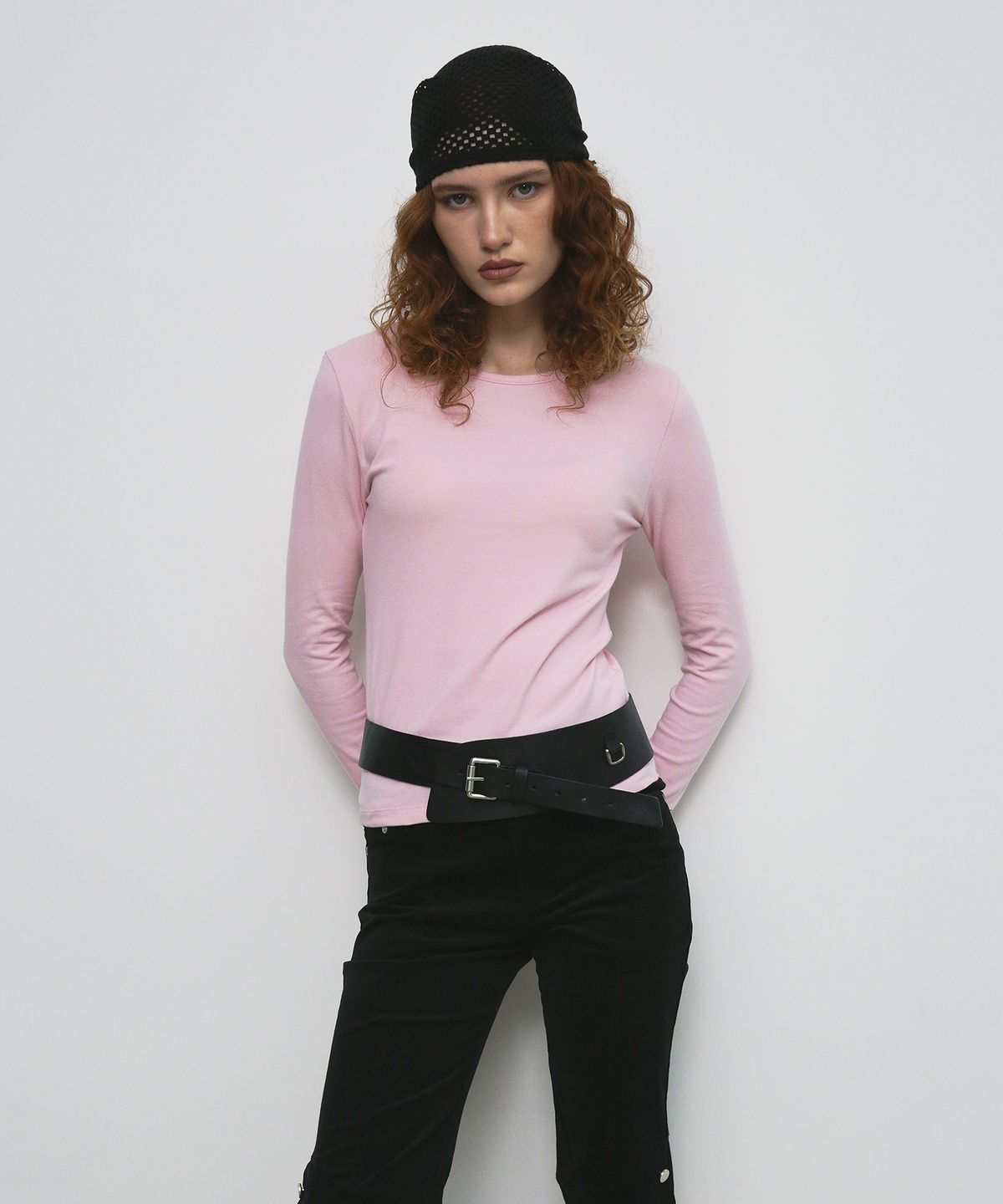 샌드릭(SANDRIC) BASIC ROUND T-SHIRT_PINK