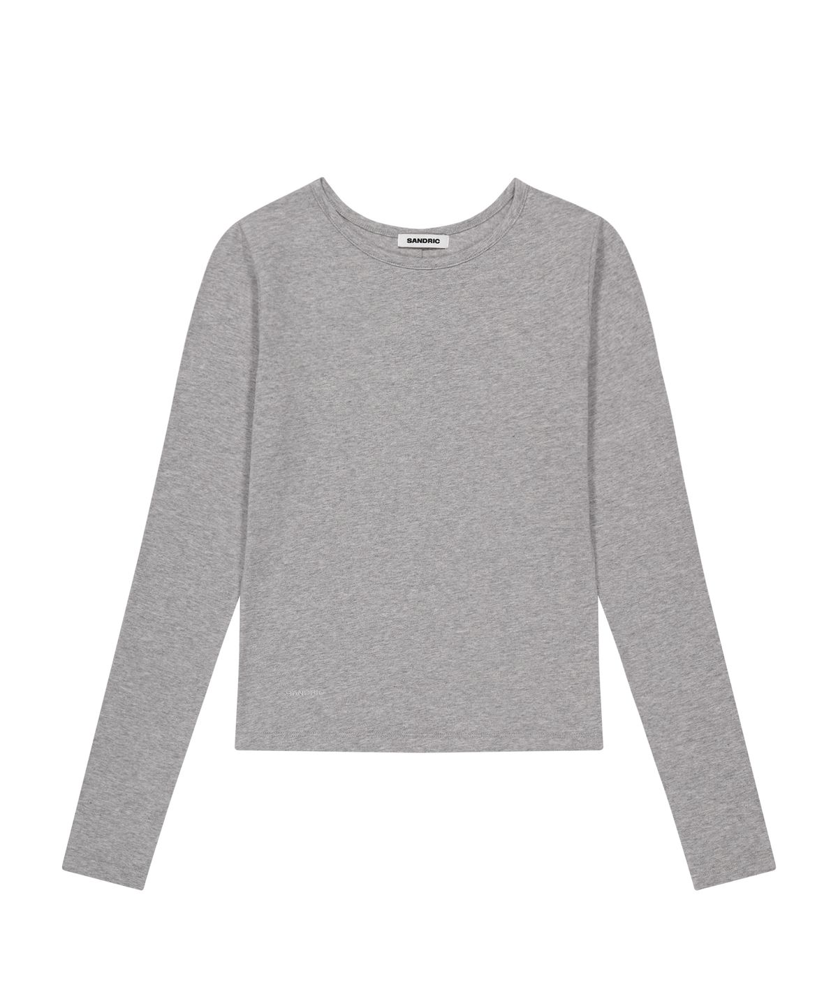 샌드릭(SANDRIC) BASIC ROUND T-SHIRT_MELANGE GREY