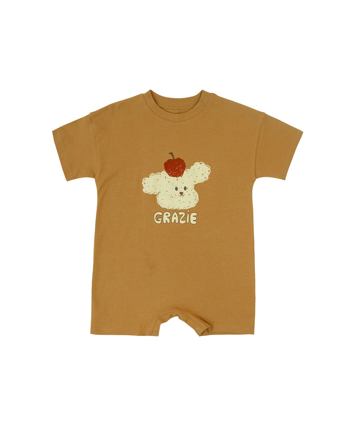 유비맘클로젯(UBMOM CLOSET) 뽀글몽 7부 롬퍼 카멜 C2AL1506-CM
