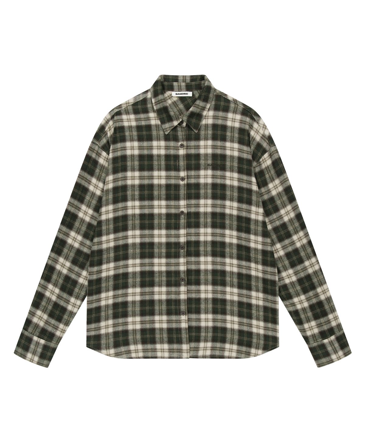 샌드릭(SANDRIC) OVERFIT CHECK SHIRT_KHAKI