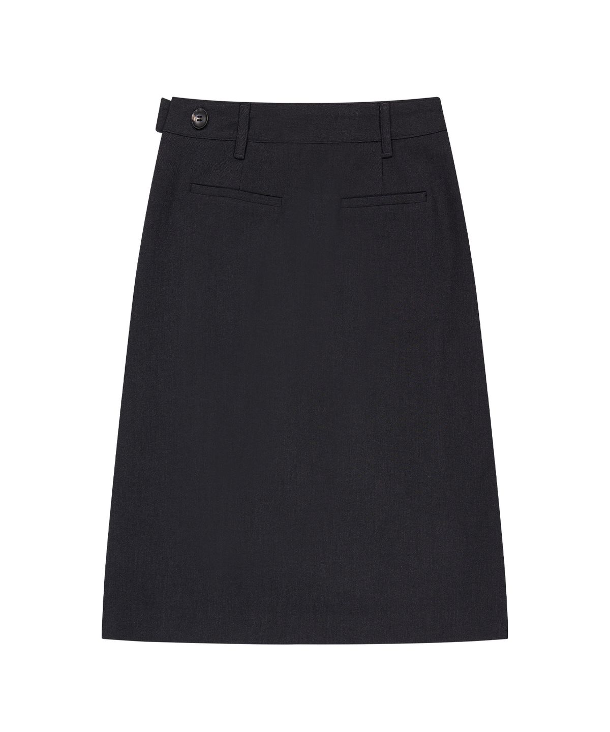 샌드릭(SANDRIC) PLEATS WRAP MIDI SKIRT_CHARCOAL