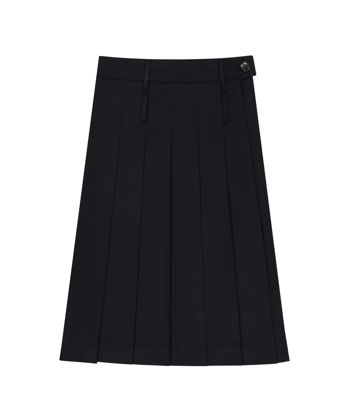 샌드릭(SANDRIC) PLEATS WRAP MIDI SKIRT_BLACK