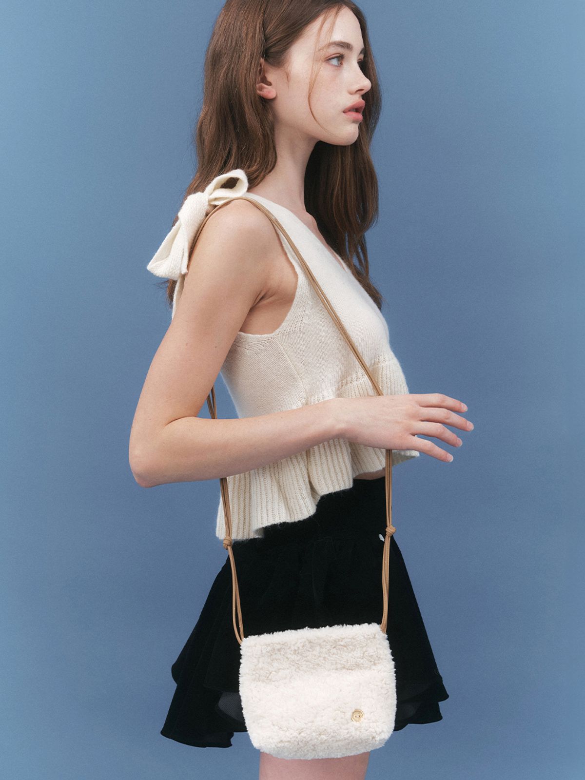 앵브록스(ENGBROX) snuggle fur button cross bag_3 colors