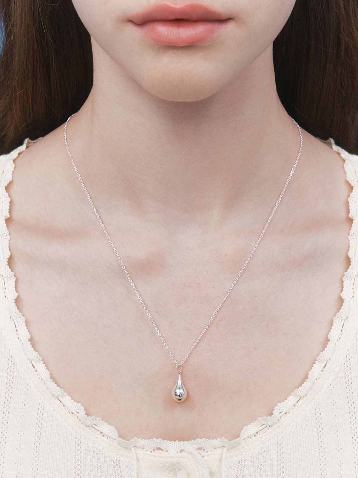 앵브록스(ENGBROX) pure drop long necklace