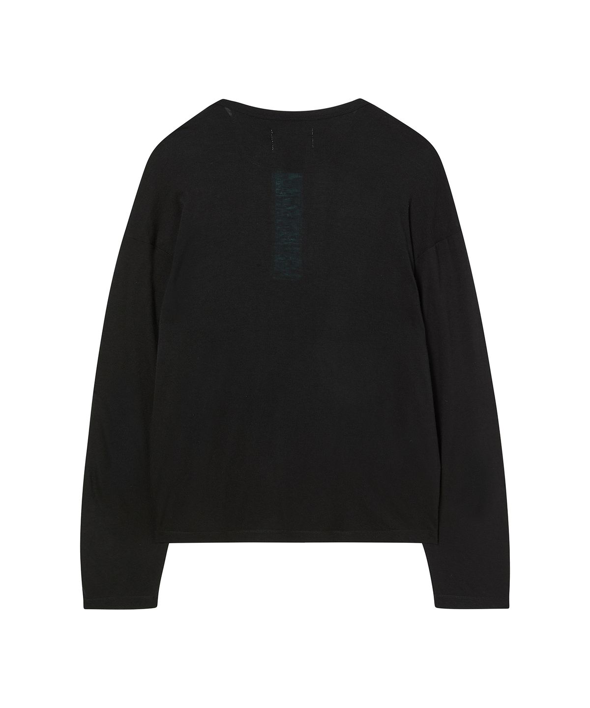 비욘드클로젯(BEYOND CLOSET) [COLLECTION LINE] 파인 울 믹스 위스퍼 핏 헨리넥 티셔츠 블랙