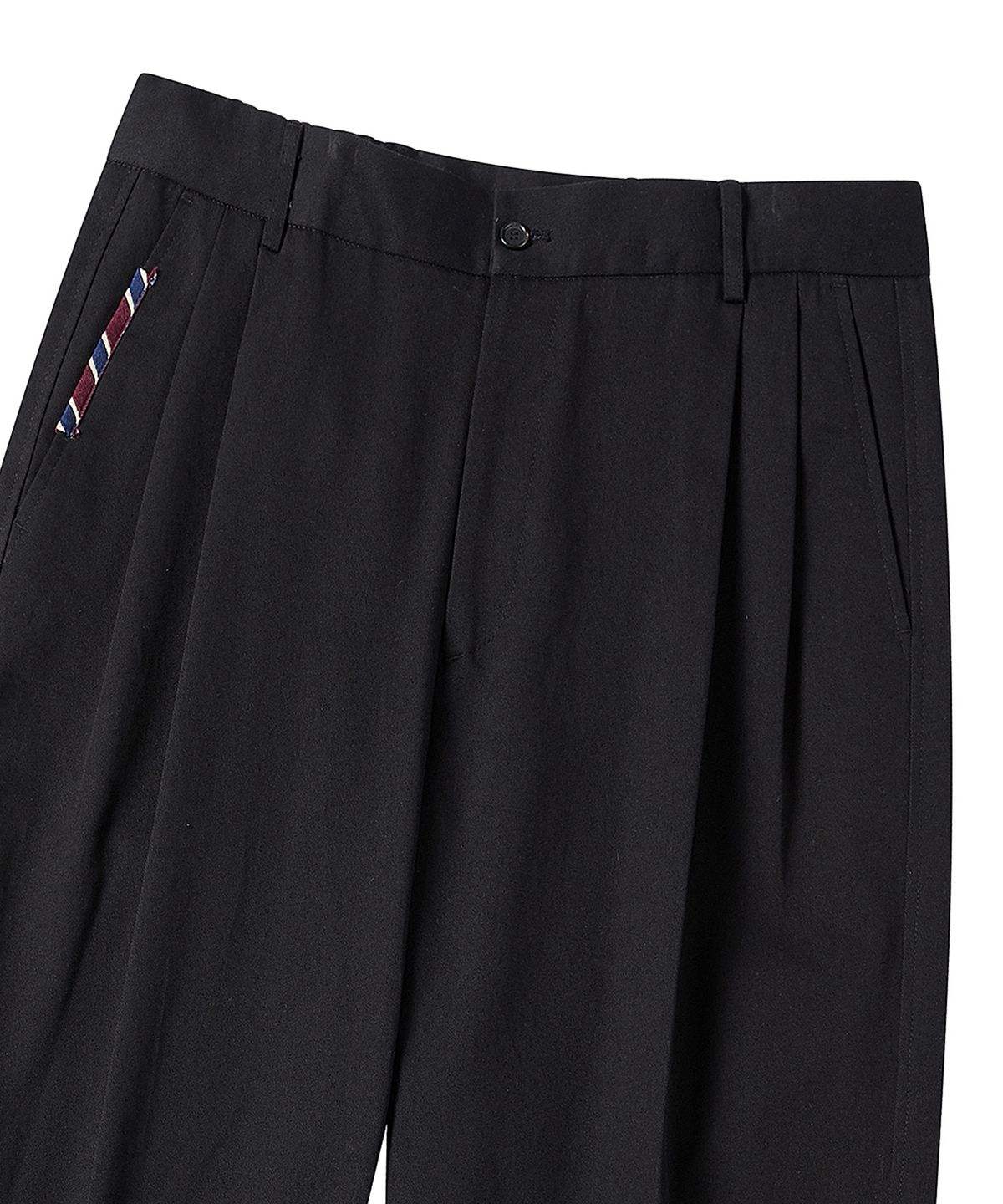 비욘드클로젯(BEYOND CLOSET) [COLLECTION LINE] 뉴 프렙 디테일 치노 팬츠 블랙