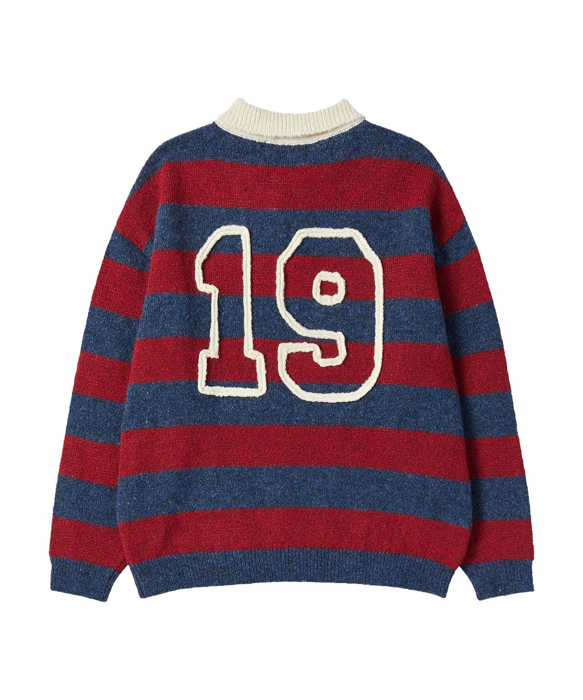 비욘드클로젯(BEYOND CLOSET) [COLLECTION LINE] 뉴 젠틀 럭비 폴로 니트 버건디