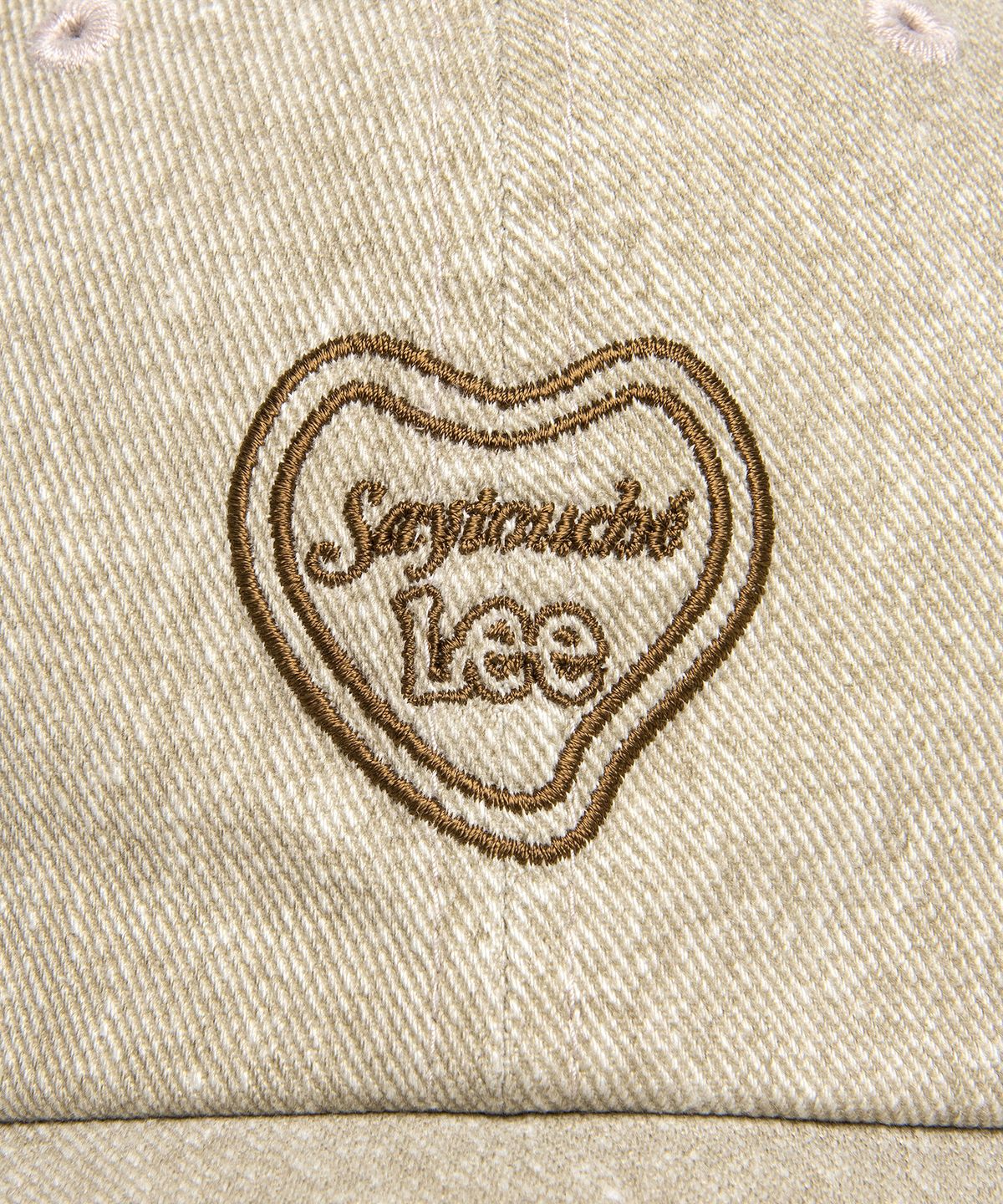 리(LEE) [Lee X Saytouché] 캔톤 로고 자수 볼캡 베이지