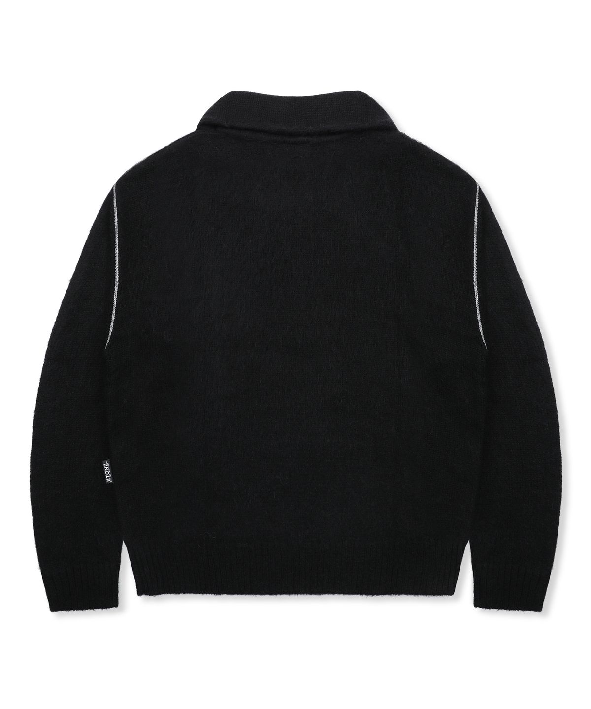 엑스톤즈(XTONZ) XTK176 퍼넬 하프 집업 니트 (BLACK)