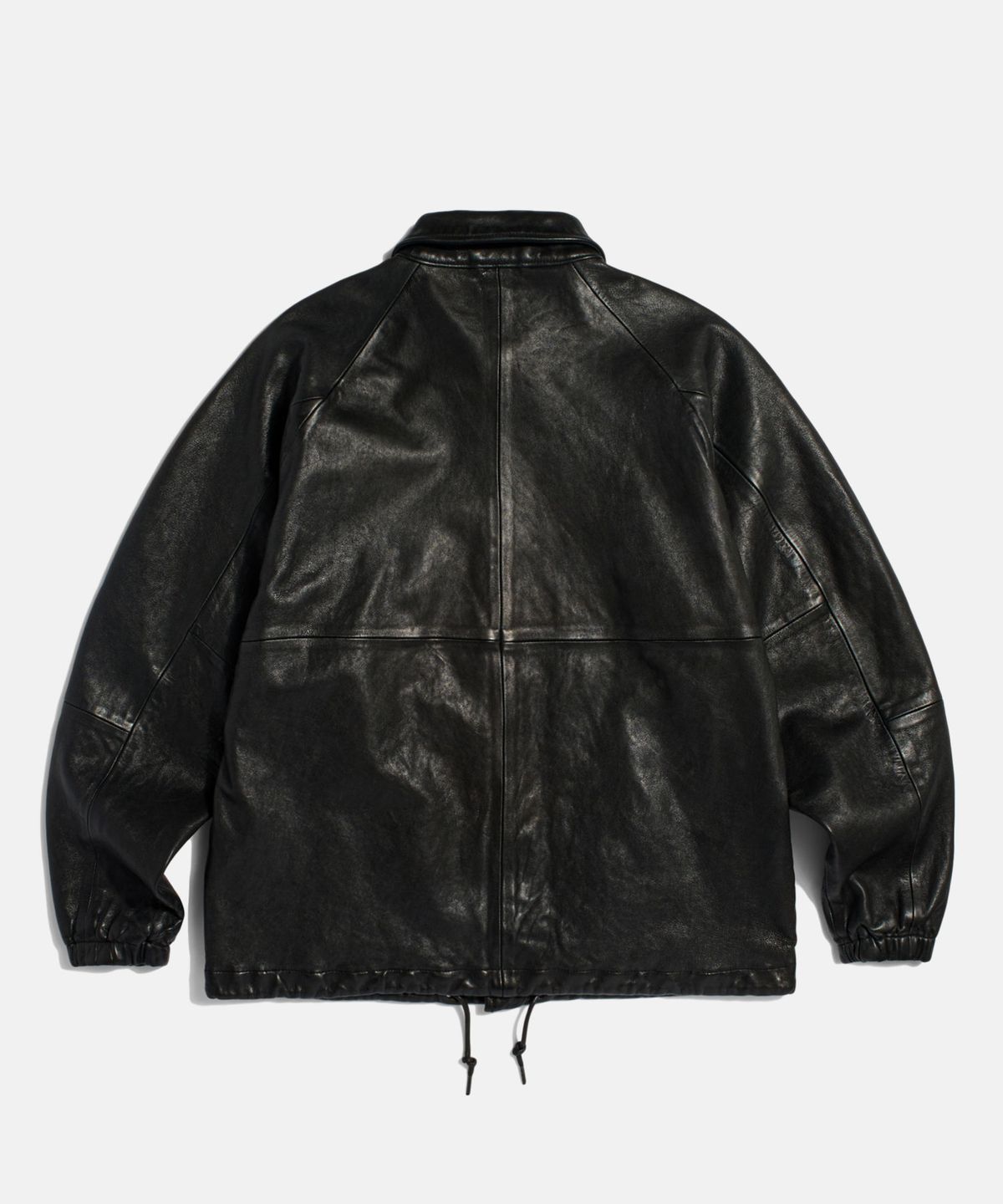 에스피오나지(ESPIONAGE) Washed Sheepskin Coach Jacket Black