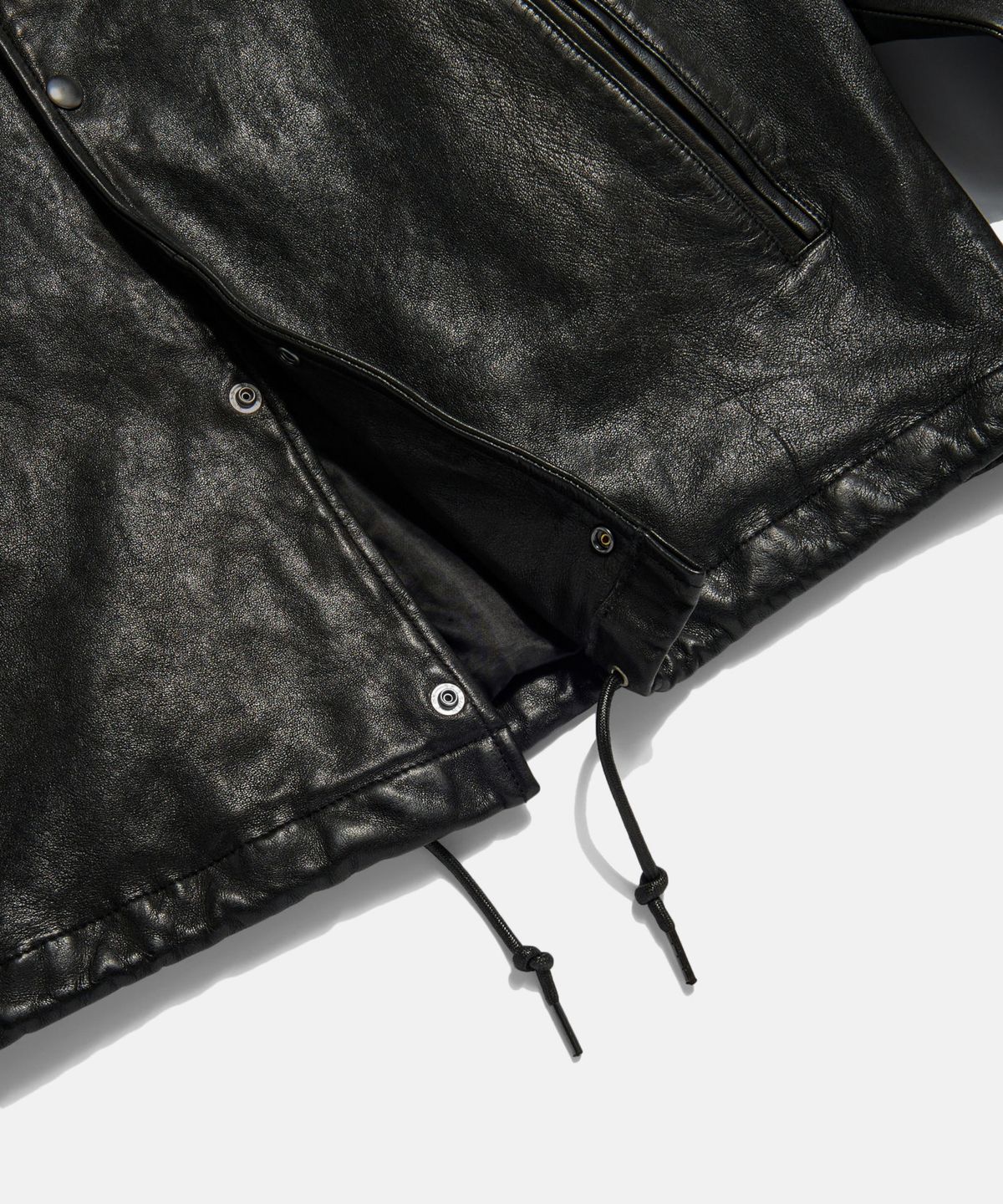 에스피오나지(ESPIONAGE) Washed Sheepskin Coach Jacket Black