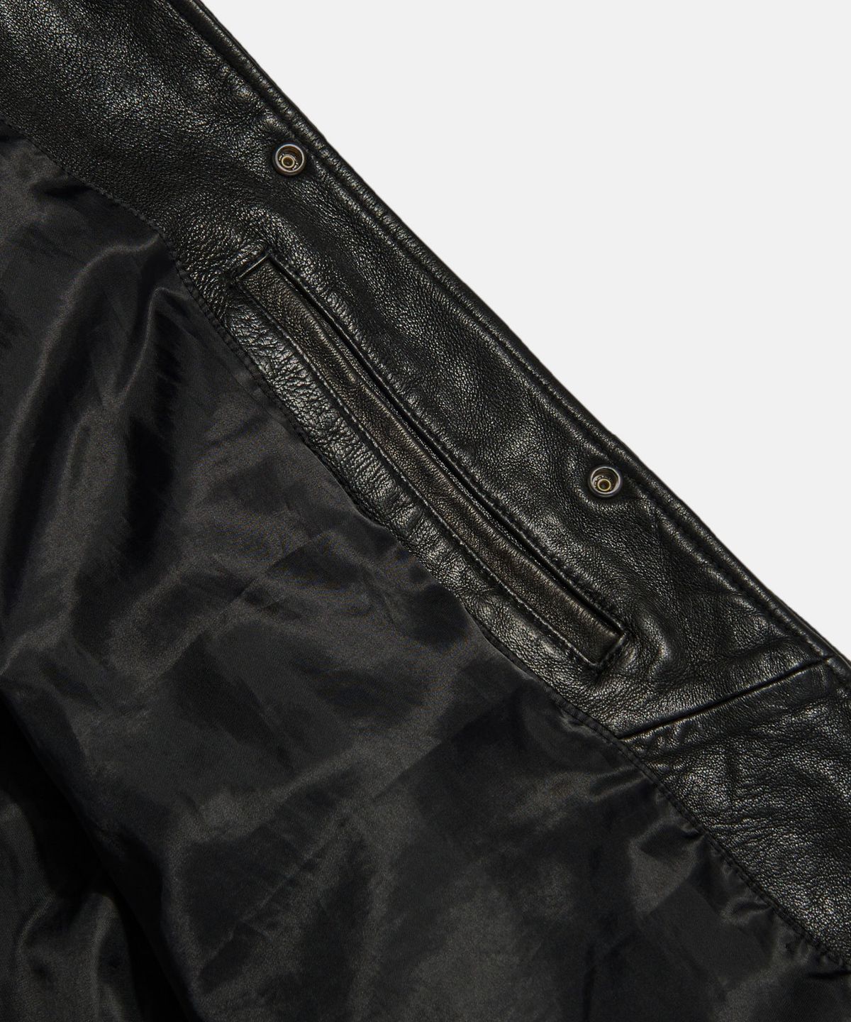 에스피오나지(ESPIONAGE) Washed Sheepskin Coach Jacket Black