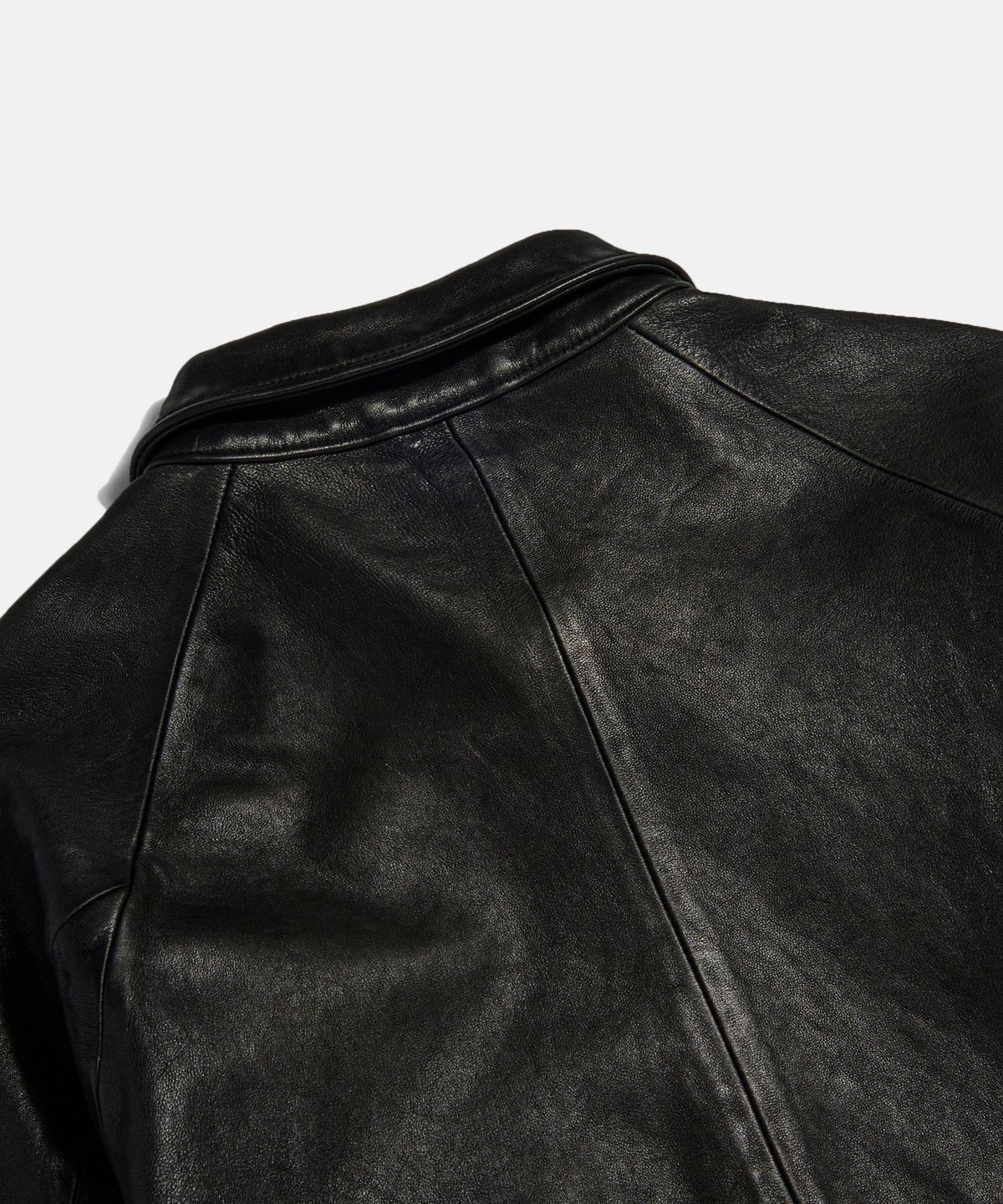 에스피오나지(ESPIONAGE) Washed Sheepskin Coach Jacket Black