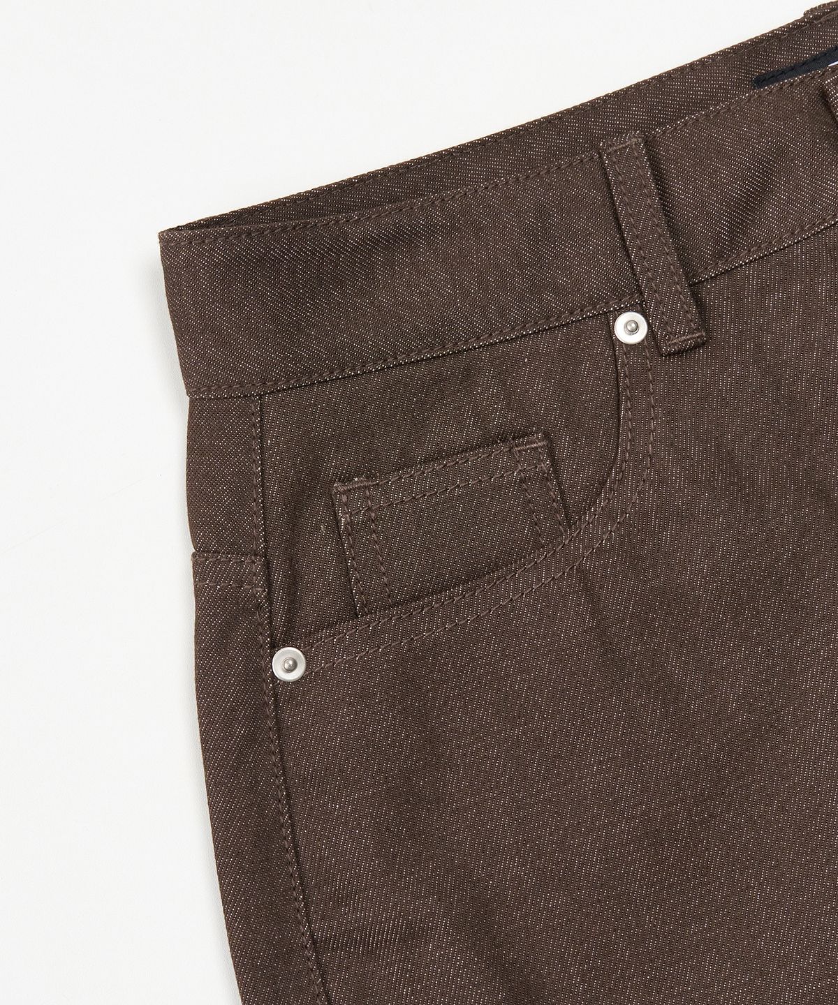 토피(TOFFEE) 클래식 로우 데님 팬츠 (BROWN)