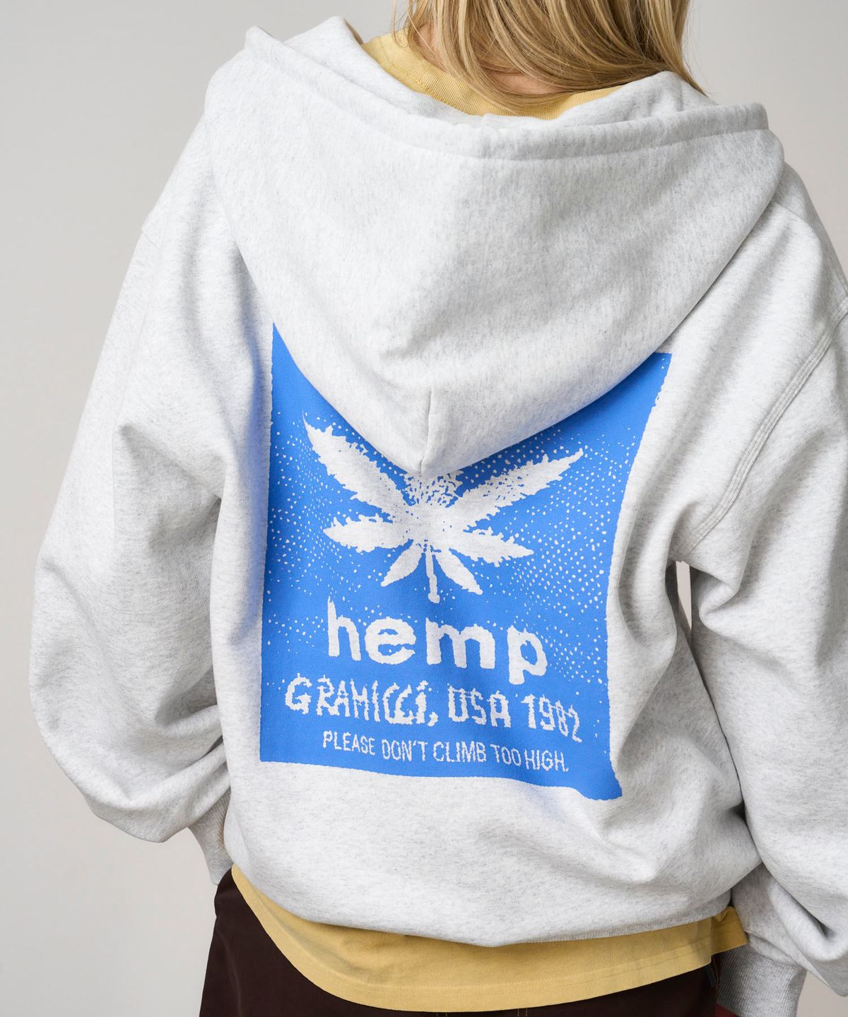 그라미치(GRAMICCI) HEMP 집업 후드티 Heather Ash