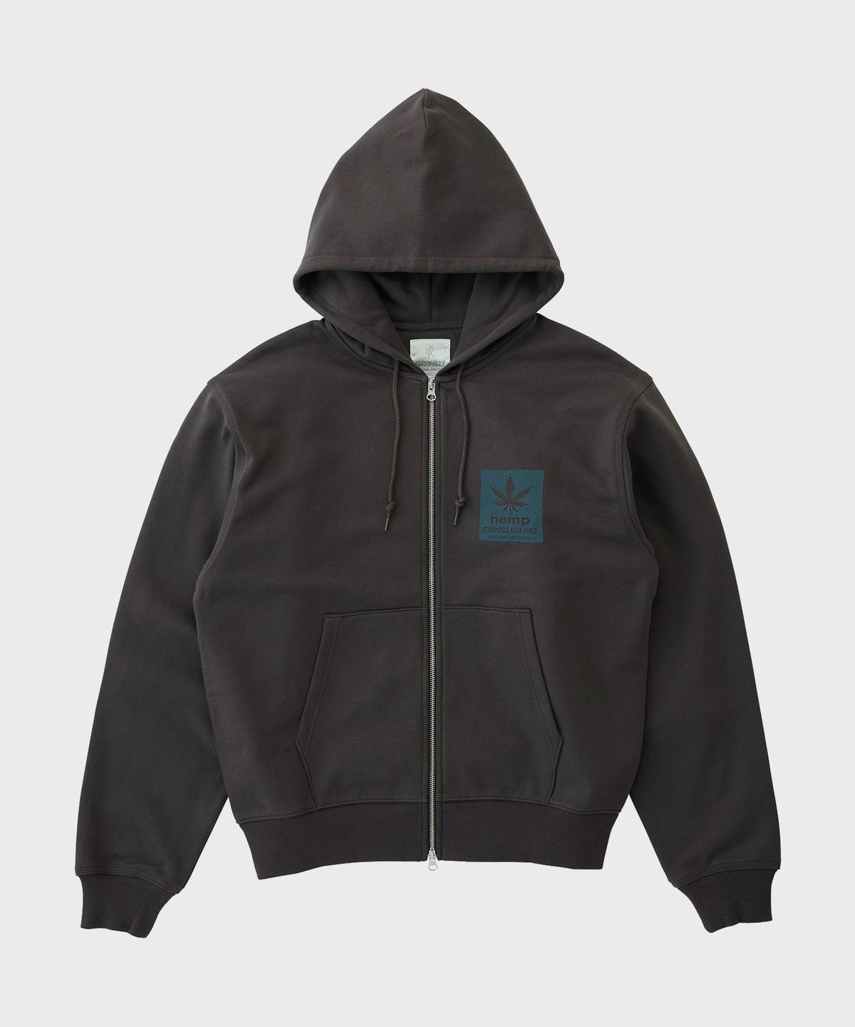 그라미치(GRAMICCI) HEMP 집업 후드티 Deep Brown