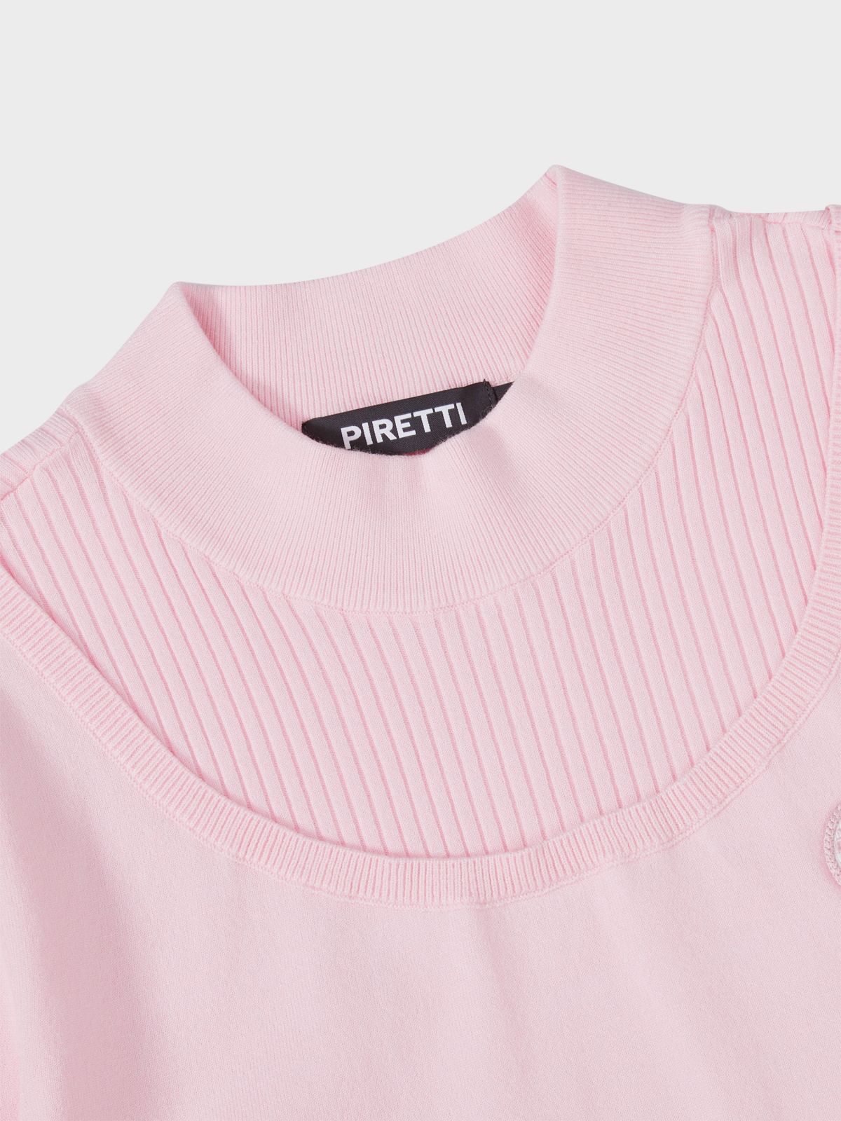 피레티(PIRETTI) 사보나 모크넥 스웨터 W_Pink