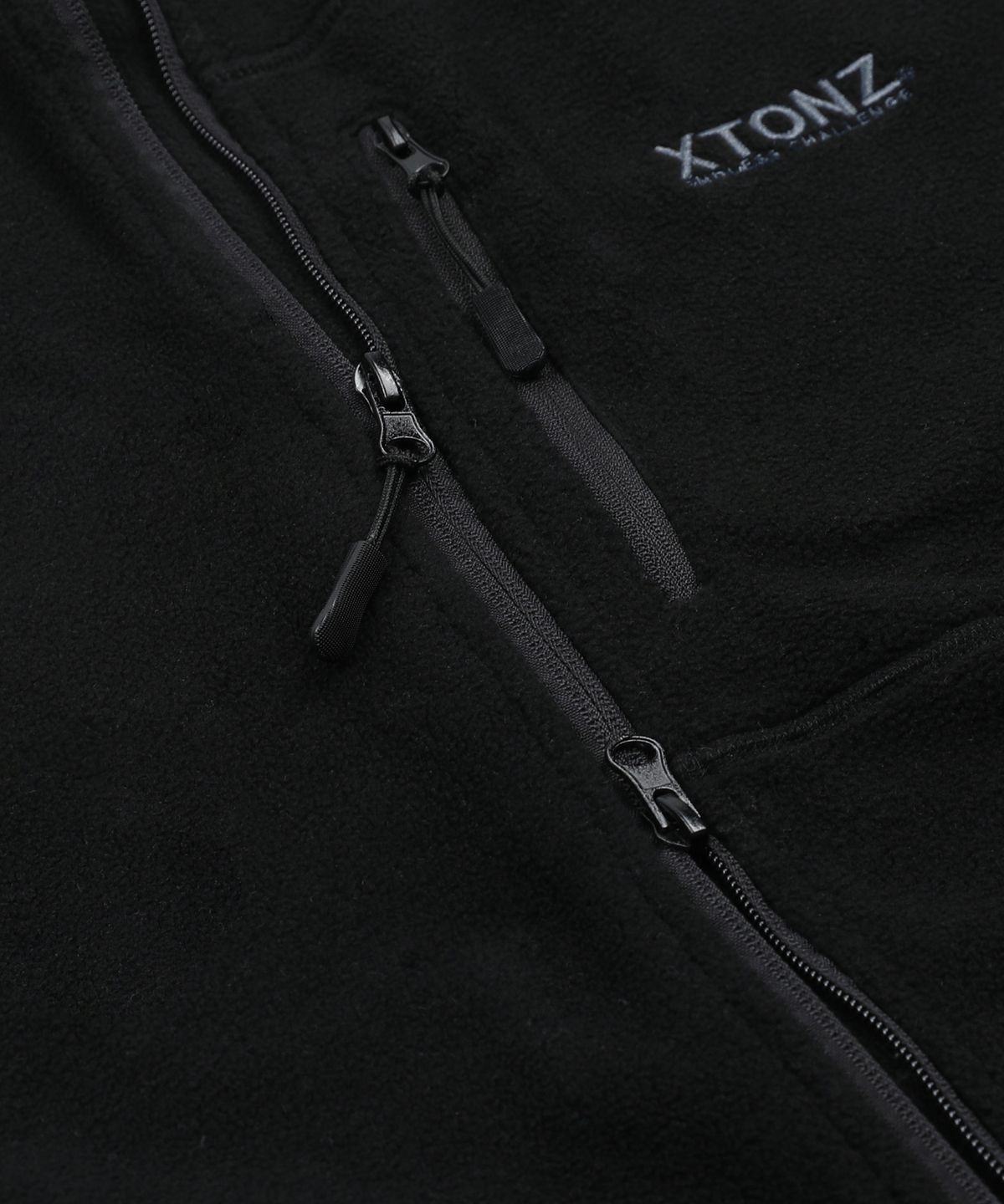 엑스톤즈(XTONZ) XJ134 체크 믹스드 플리스 자켓 (BLACK)