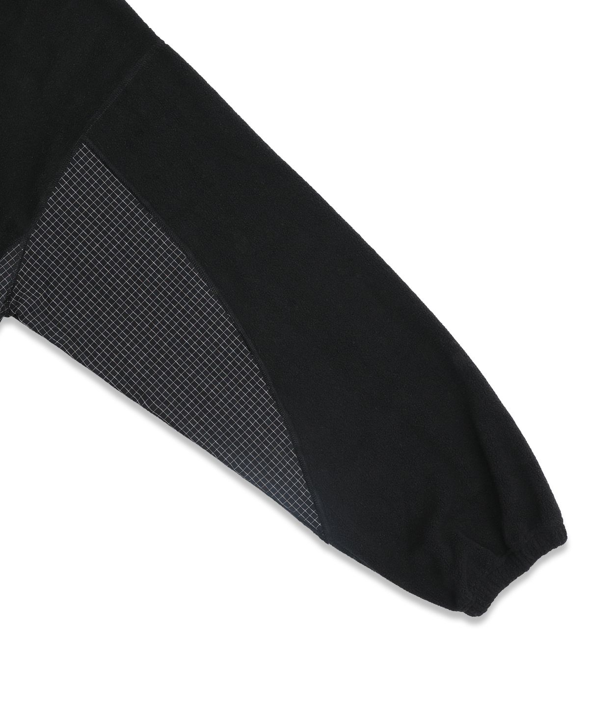 엑스톤즈(XTONZ) XJ134 체크 믹스드 플리스 자켓 (BLACK)