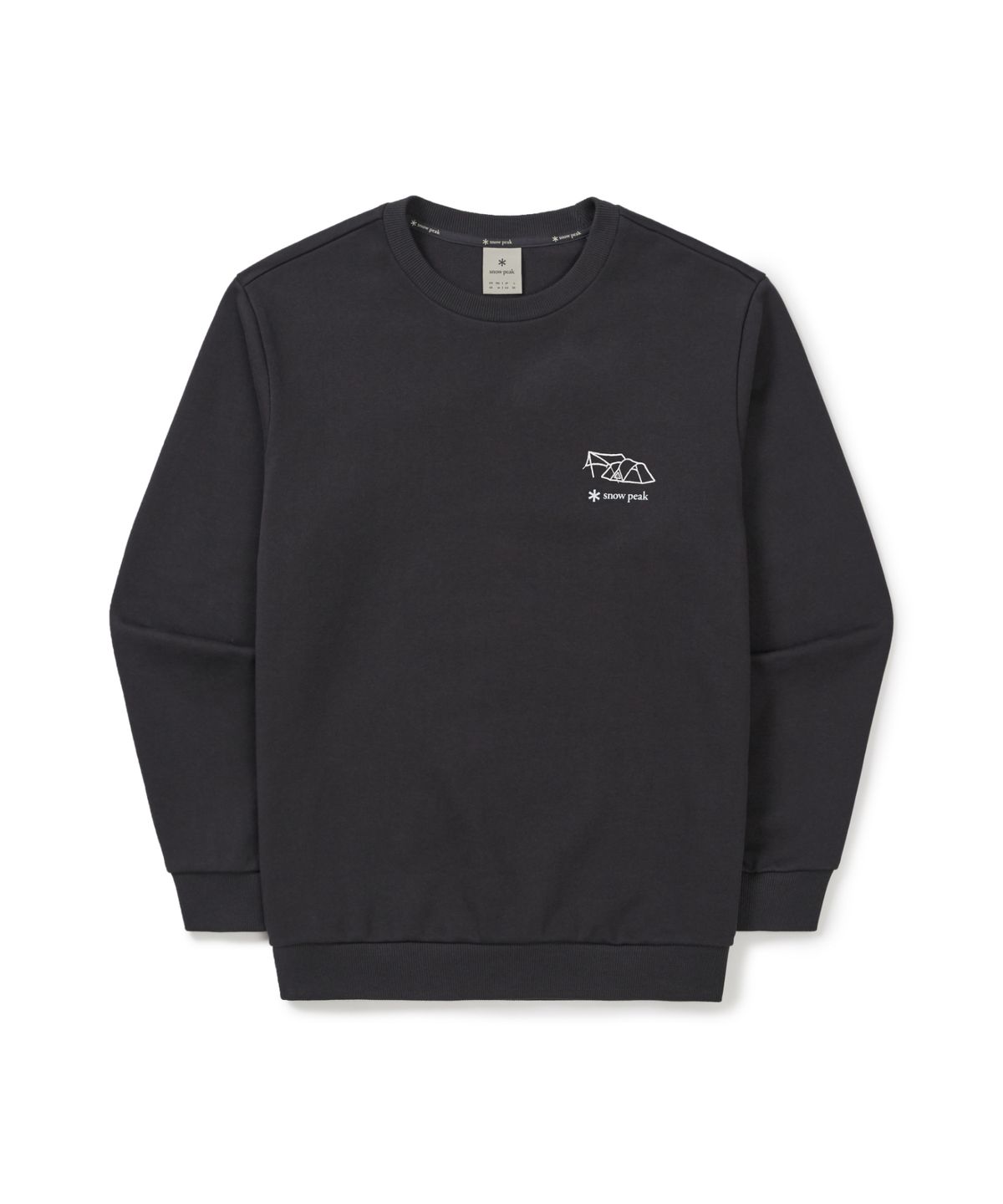 스노우피크 어패럴(SNOWPEAK APPAREL) 텐트 그래픽 맨투맨 (S25FMFHT62) Dark Charcoal