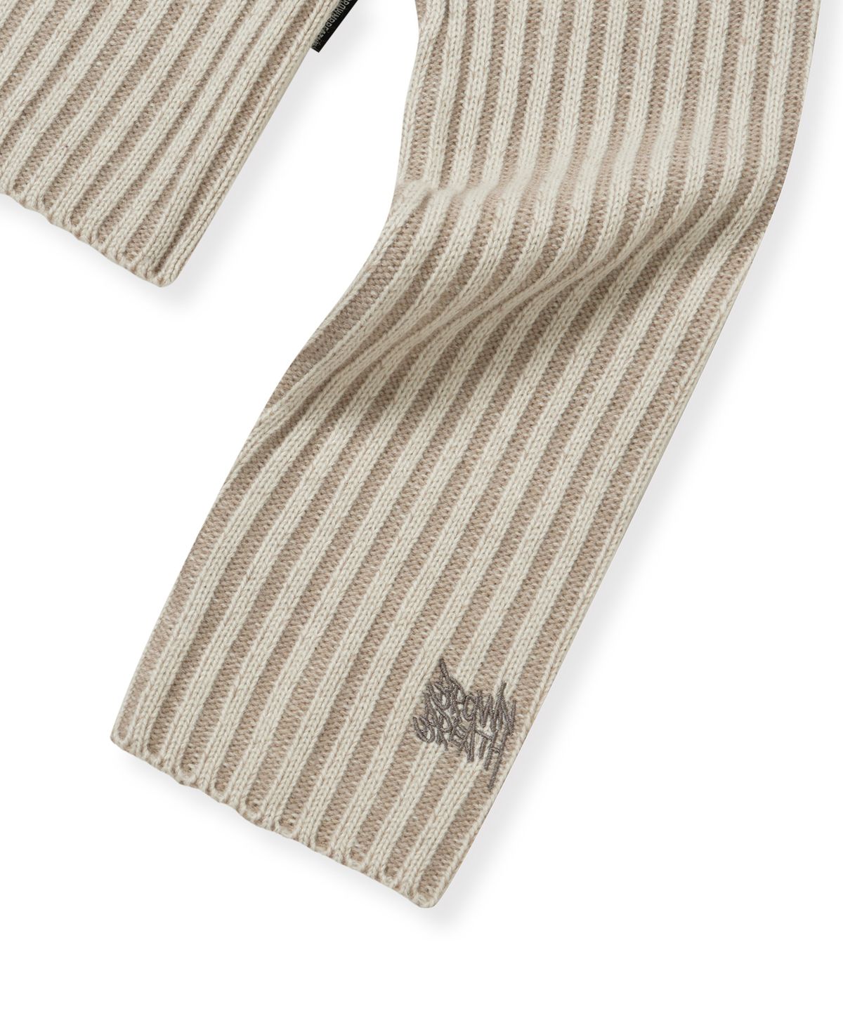 브라운브레스(BROWNBREATH) W TWOTONE RIB HOOD ZIP UP - CREAM