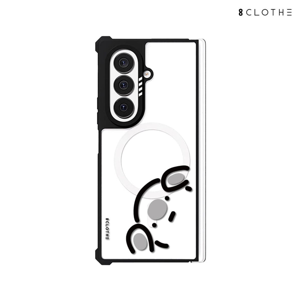 에잇클로드(8CLOTHE) 갤럭시 Z폴드8 7 맥세이프 투명 범퍼 폰 케이스 두들두들