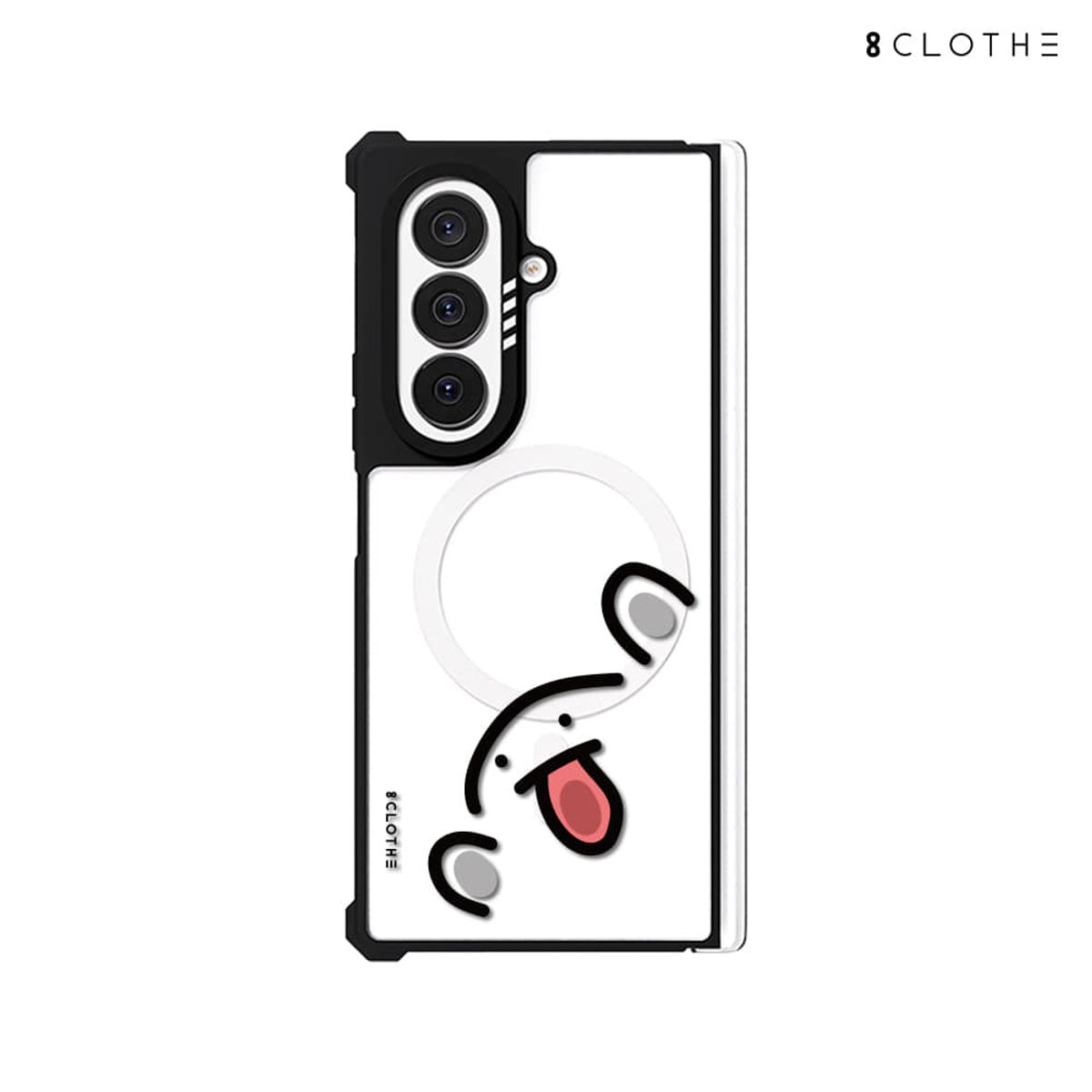 에잇클로드(8CLOTHE) 갤럭시 Z폴드8 7 맥세이프 투명 범퍼 폰 케이스 두들두들