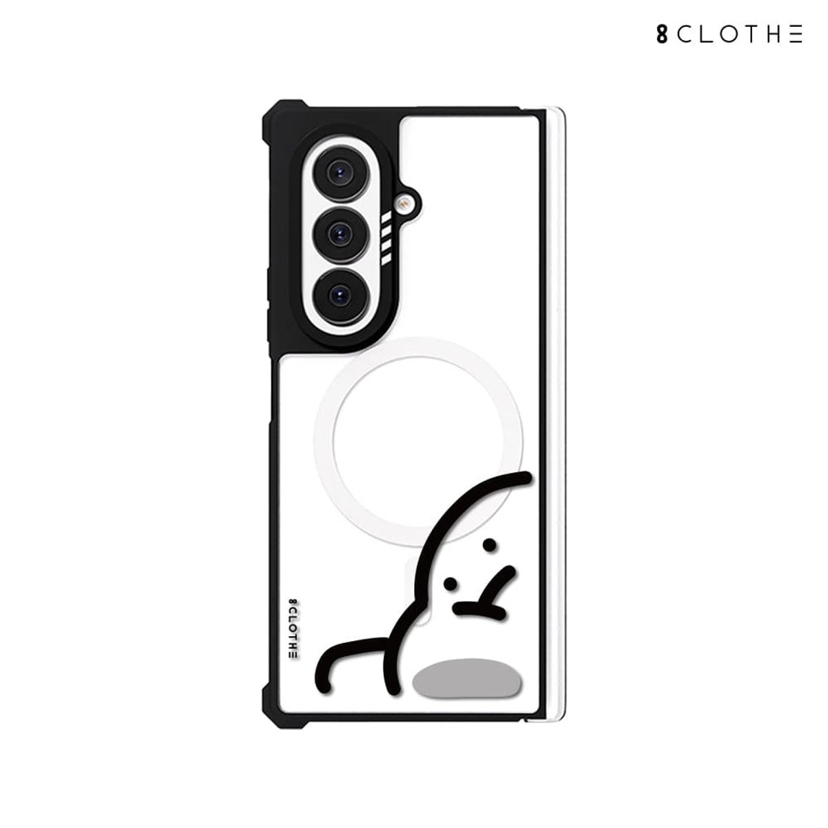 에잇클로드(8CLOTHE) 갤럭시 Z폴드8 7 맥세이프 투명 범퍼 폰 케이스 두들두들