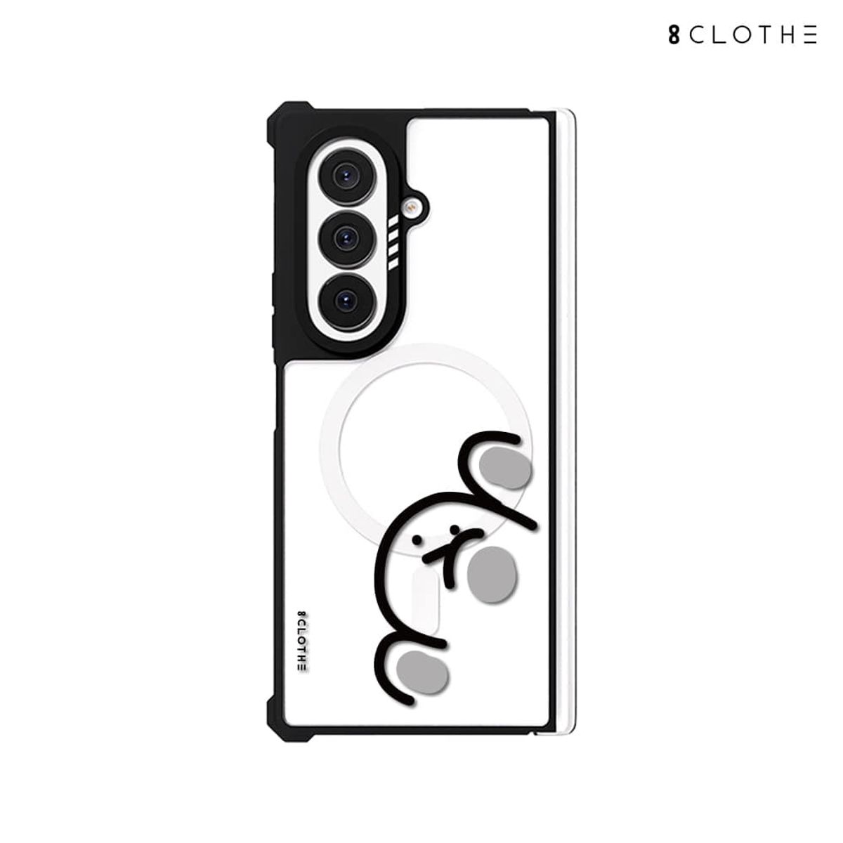 에잇클로드(8CLOTHE) 갤럭시 Z폴드8 7 맥세이프 투명 범퍼 폰 케이스 두들두들