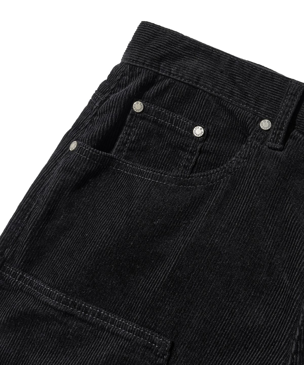브라운브레스(BROWNBREATH) DOUBLE KNEE CORDUROY PANTS - BLACK
