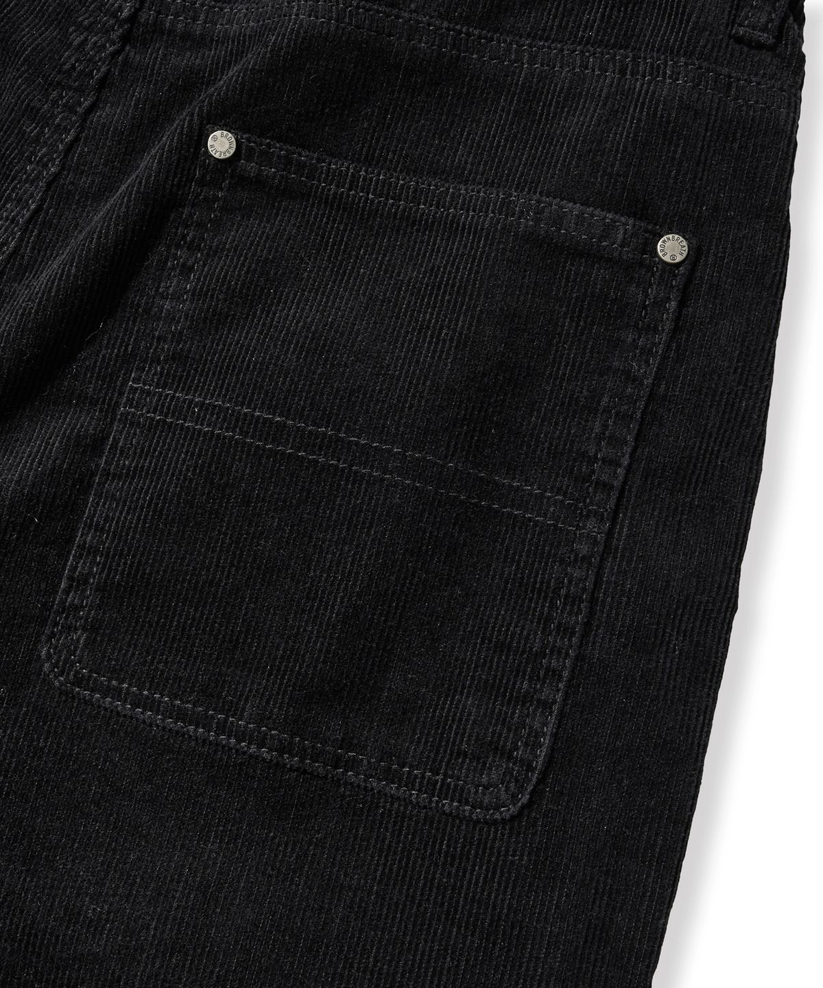 브라운브레스(BROWNBREATH) DOUBLE KNEE CORDUROY PANTS - BLACK