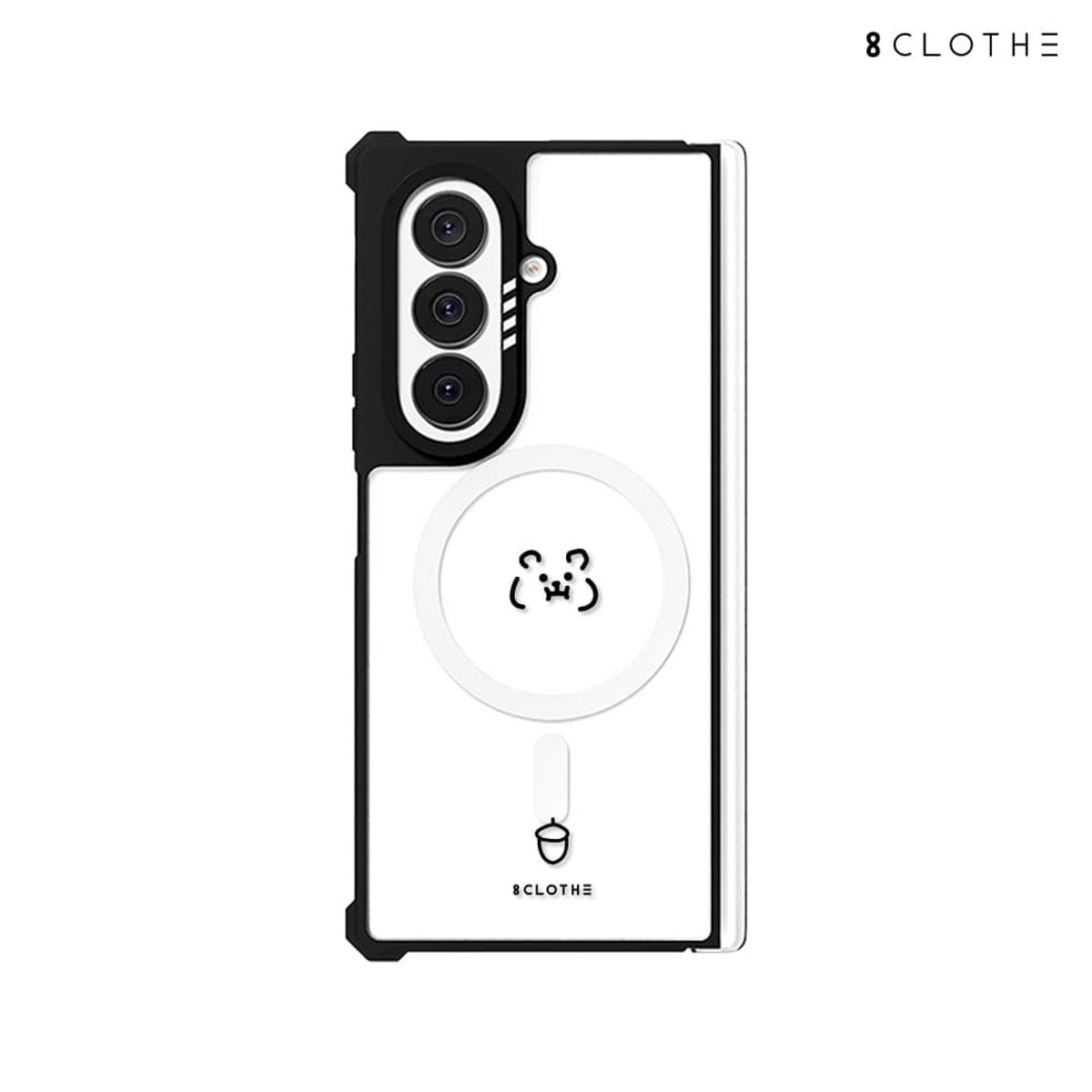에잇클로드(8CLOTHE) 갤럭시 Z폴드8 7 맥세이프 투명 범퍼 폰 케이스 두들애니멀