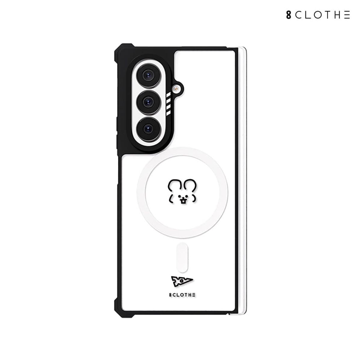 에잇클로드(8CLOTHE) 갤럭시 Z폴드8 7 맥세이프 투명 범퍼 폰 케이스 두들애니멀